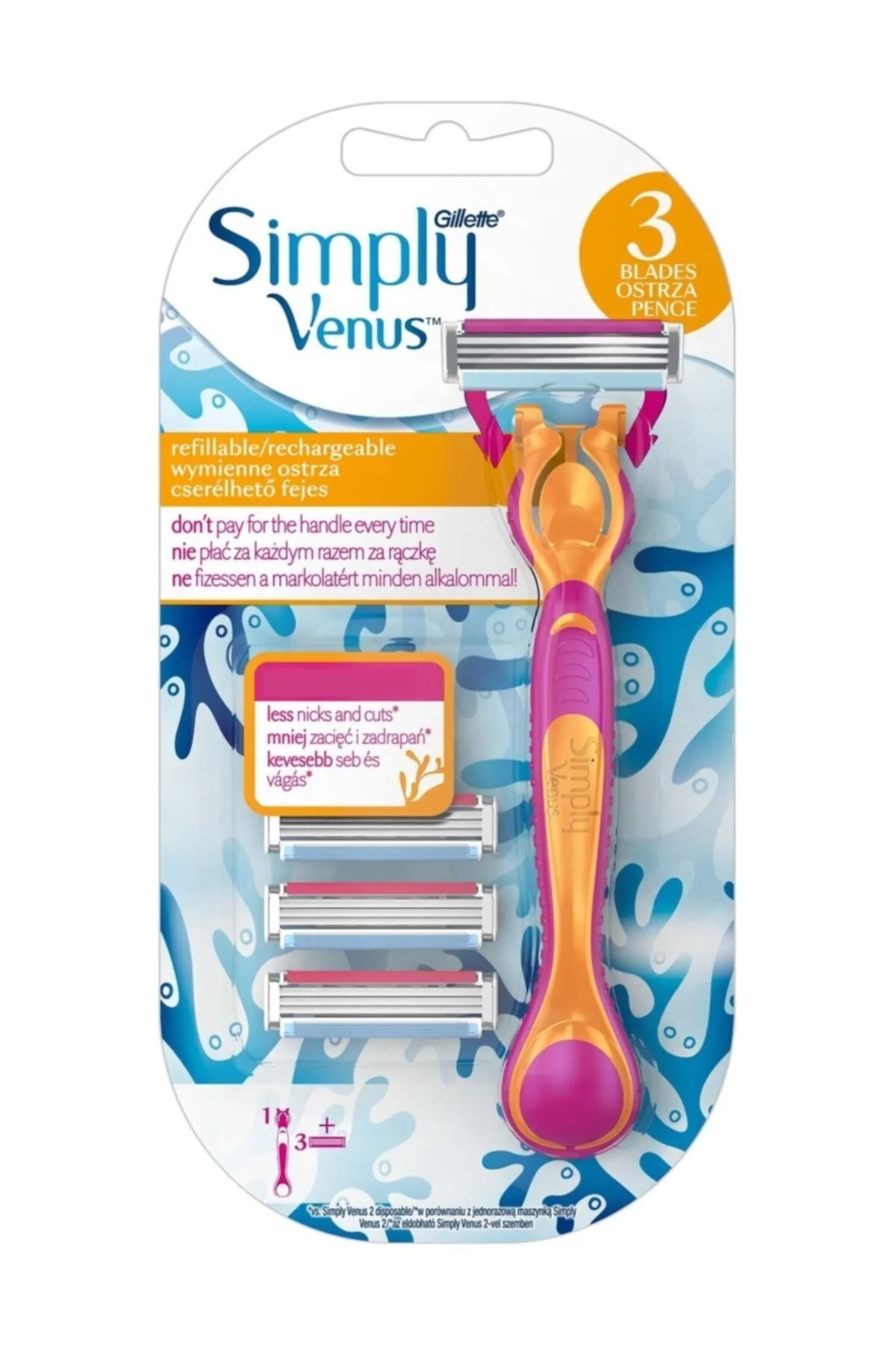 کف و ژل اصلاح زنانه زنان ساتن 200 میلی لیتر 2 ٪ چاقوی ژیلت ونوس اورجینال Gillette Venus