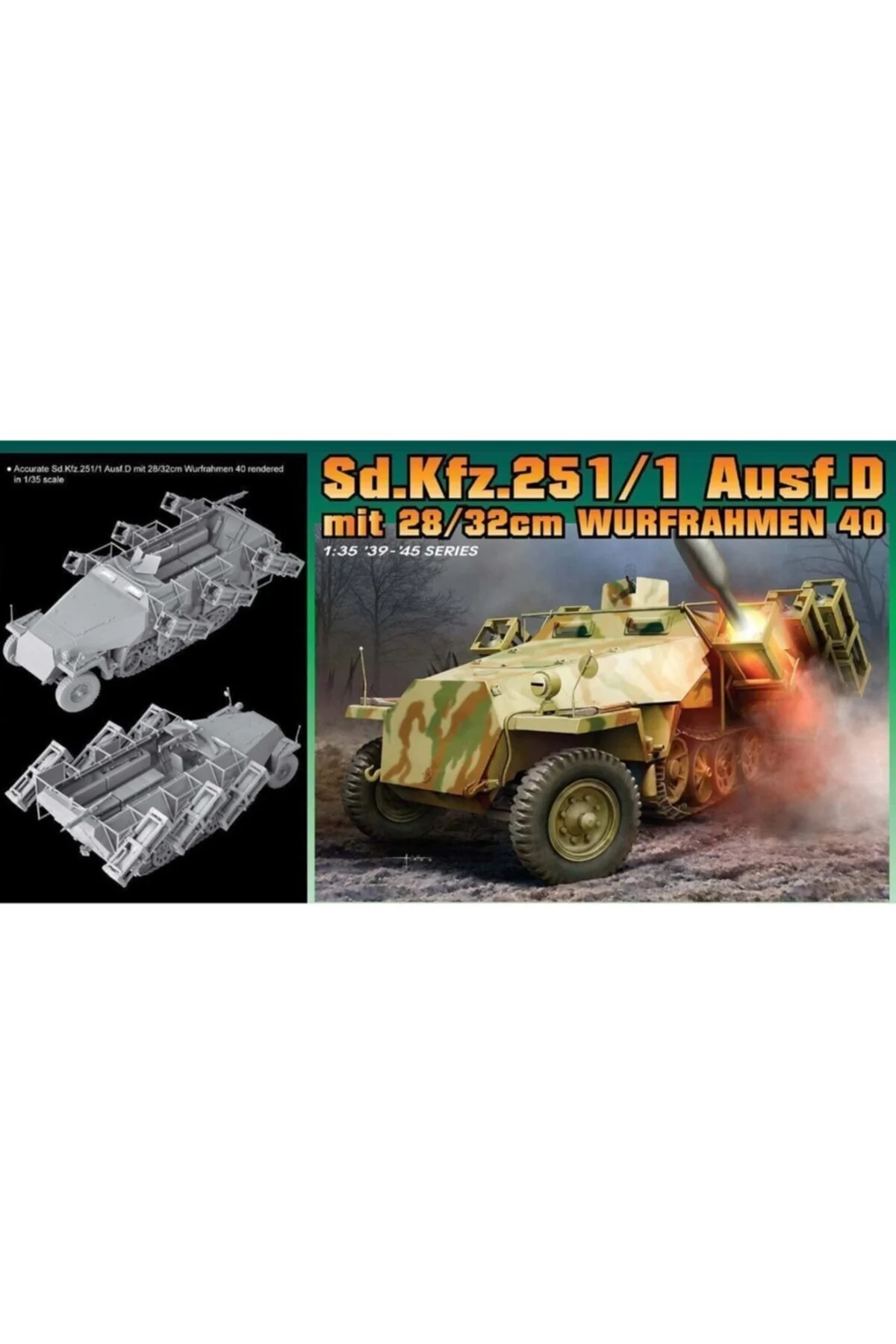 ماکت مردانه و زنانه 6861 1 35 مقیاس SD.KFZ.251 AUSF.D با 28 32CM 40 مدل پلاستیک تیرانداز موشک که Dragon