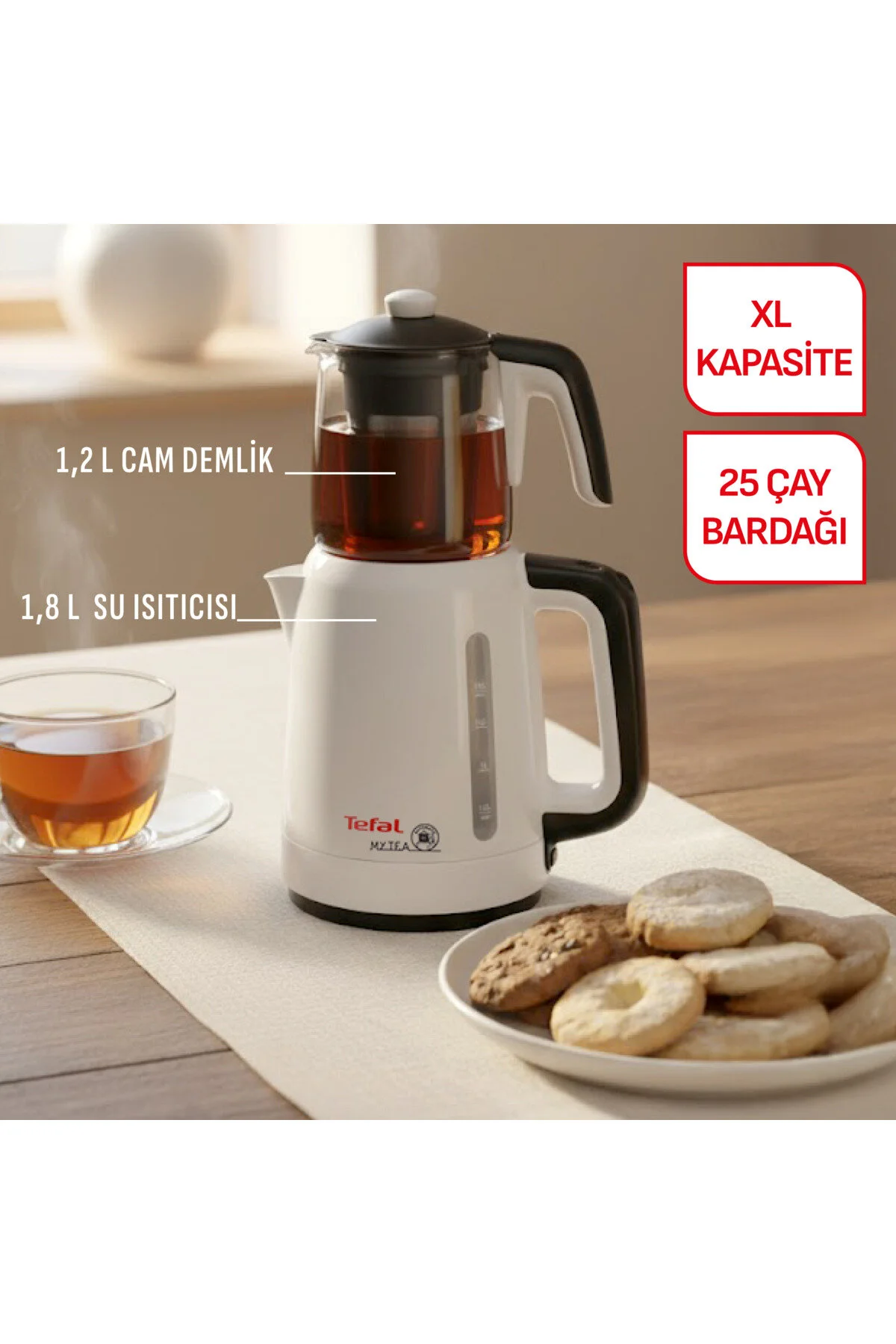 چای ساز سفید 1700 وات 2 لیتری تفال TEFAL