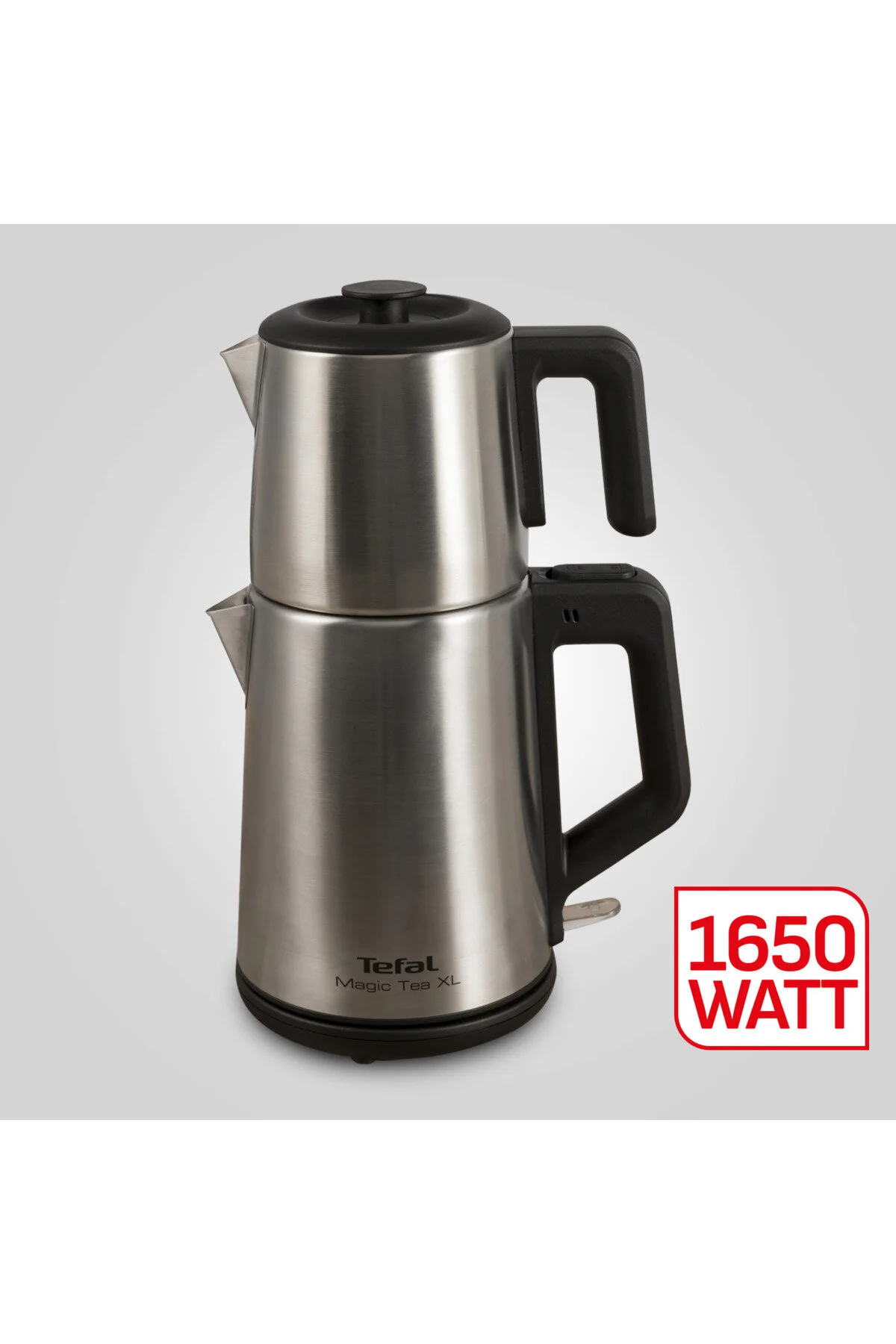 چای ساز خاکستری تمام استیل 1650 وات تفال TEFAL