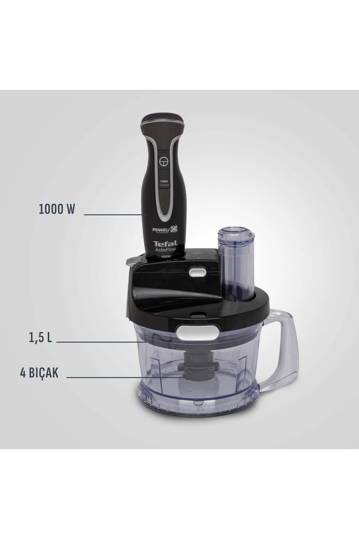 ست مخلوط کن مشکی برقی 1200 وات تفال TEFAL