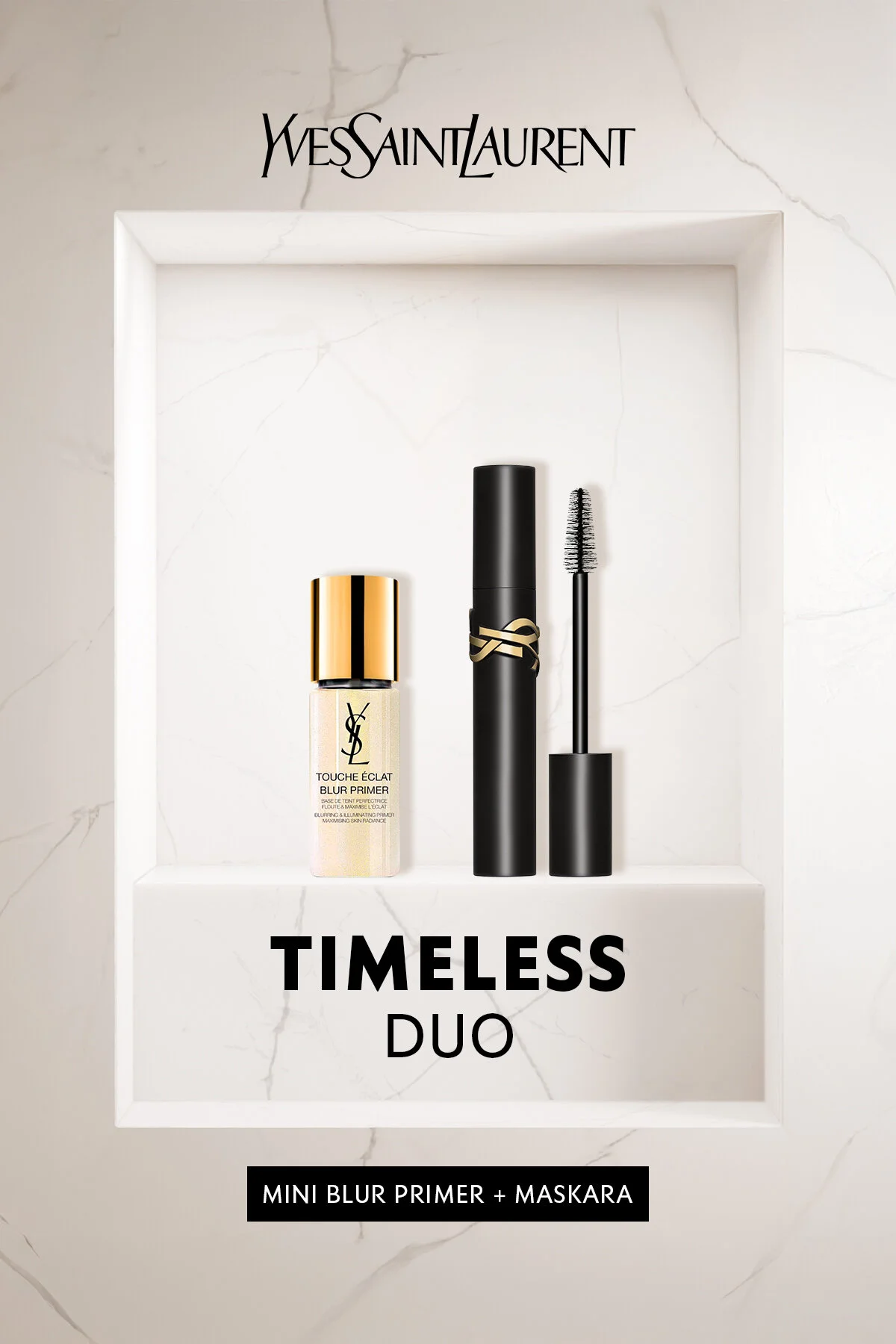 ست آرایشی LASH CLASH مشکی ریمل & MINI BLUR MAKEUP PRIMARY مجموعه 782999999999101 ایو سن لوران Yves Saint Laurent