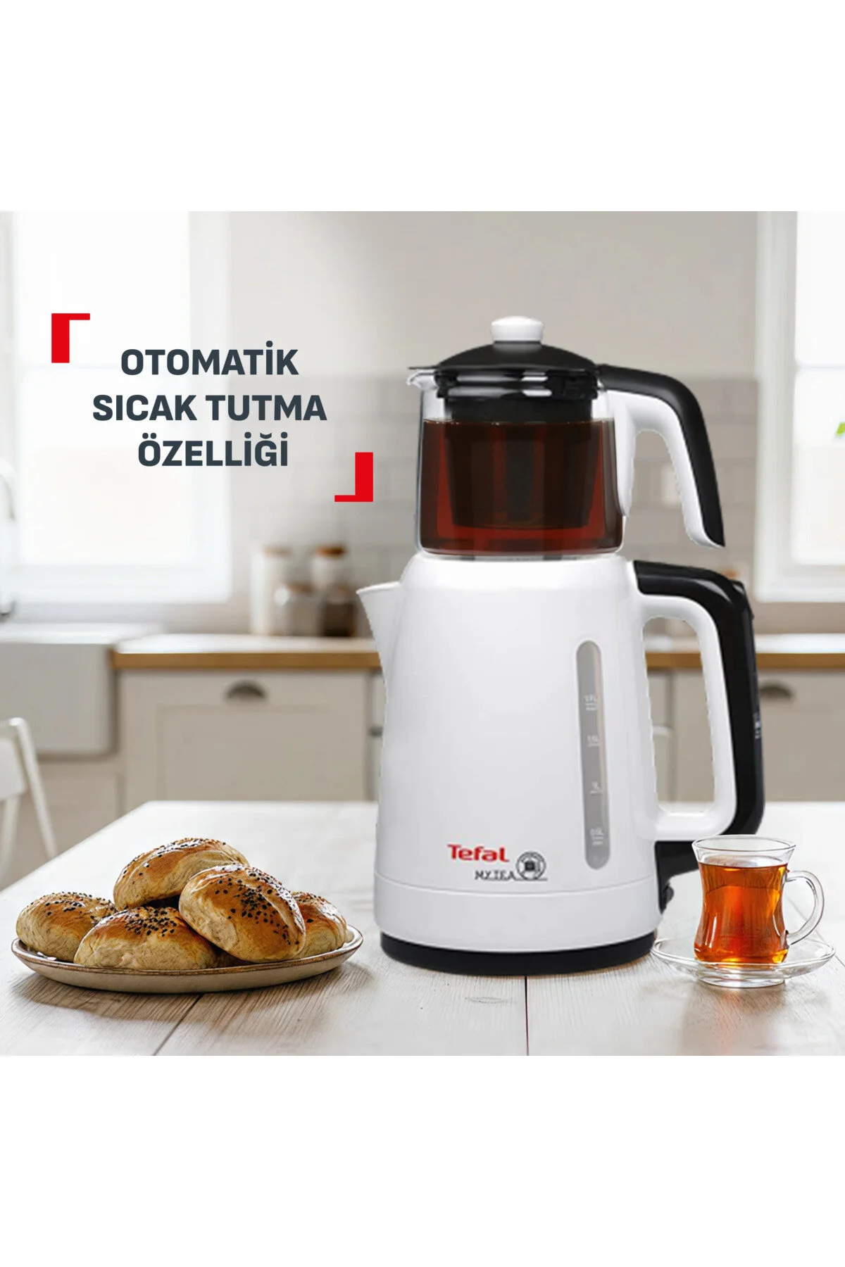 چای ساز سفید 1700 وات 2 لیتری تفال TEFAL