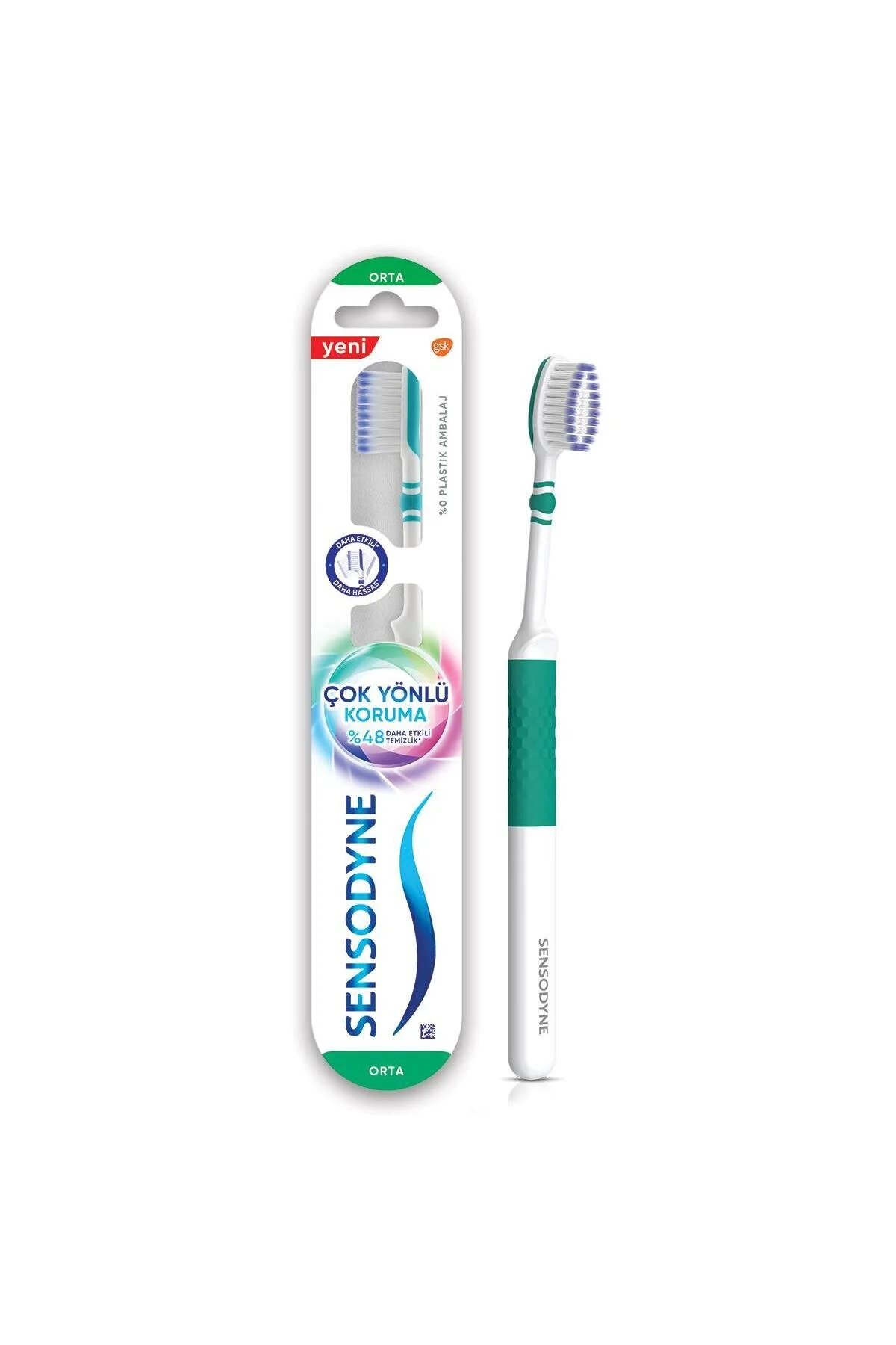 مسواک دستی با حفاظت چندگانه و طراحی ارگونومیک سنسوداین Sensodyne