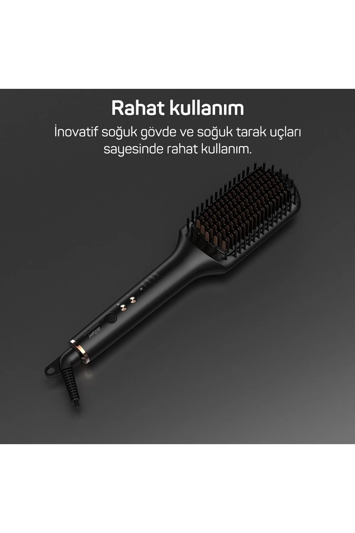 اتو مو سیاه و حالت دهنده ی Ar5068 Superstar Touch Hair Brush مشکی 5226Er Arzum