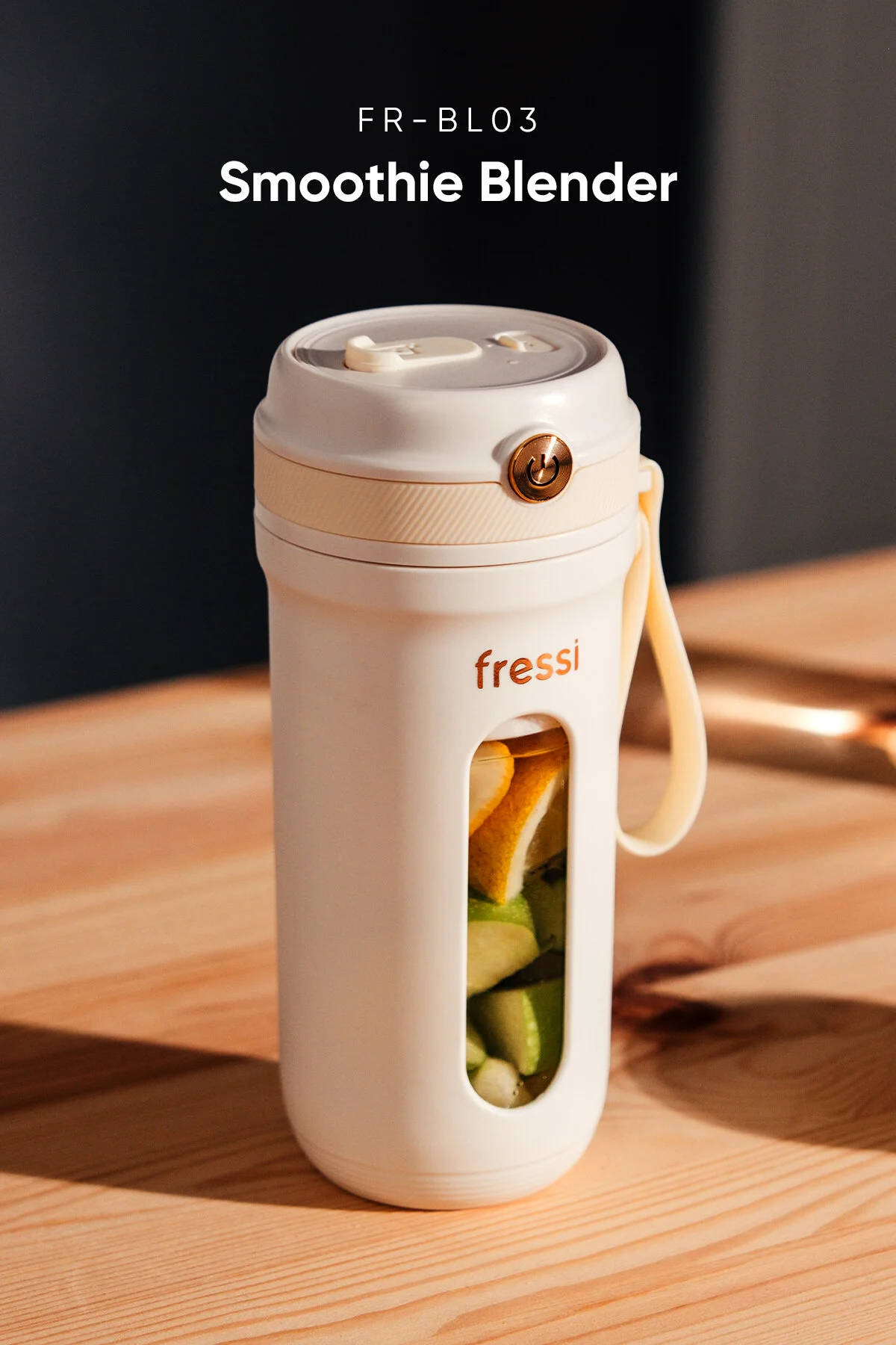 مخلوط کن شخصی اسموتی عملکرد قابل حمل SMOTHIE BLENDIR 80W 350ML CREAM FR BL03 Fressi