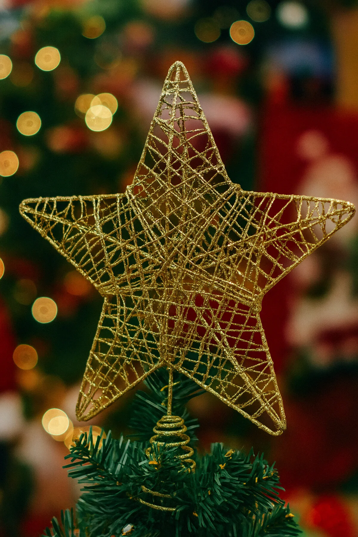 تزیینات سال نو طلایی PINE TREE STAR HILL اورجینال Waldern