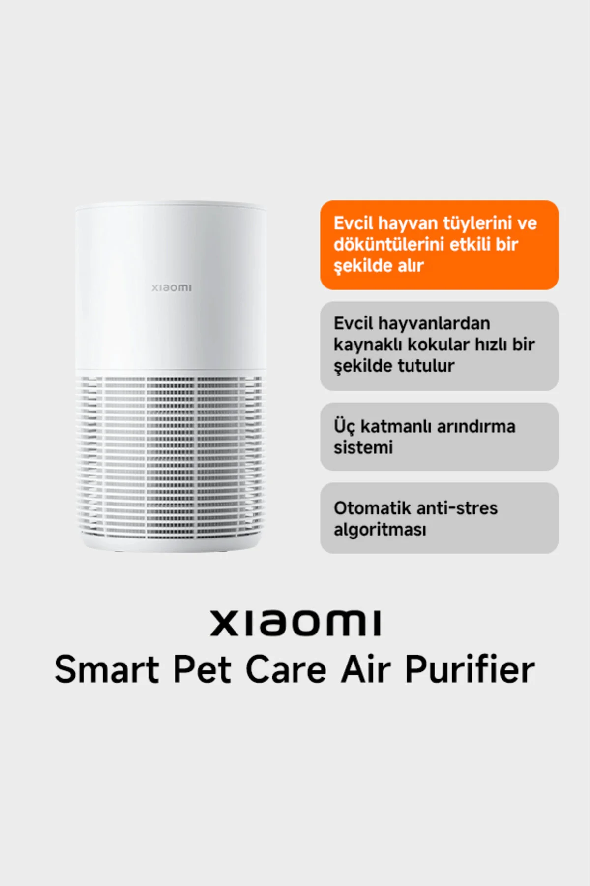 تصفیه کننده هوا SMART PET CARE هوای حیوانات خانگی تضمینی شیائومی ترکیه اورجینال Xiaomi
