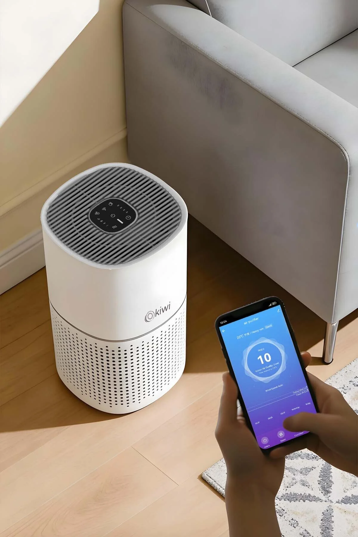 تصفیه کننده هوا دستگاه KAP 6730 پزشکی H13 با فیلتر هپا و تویا WIFI اورجینال Kiwi