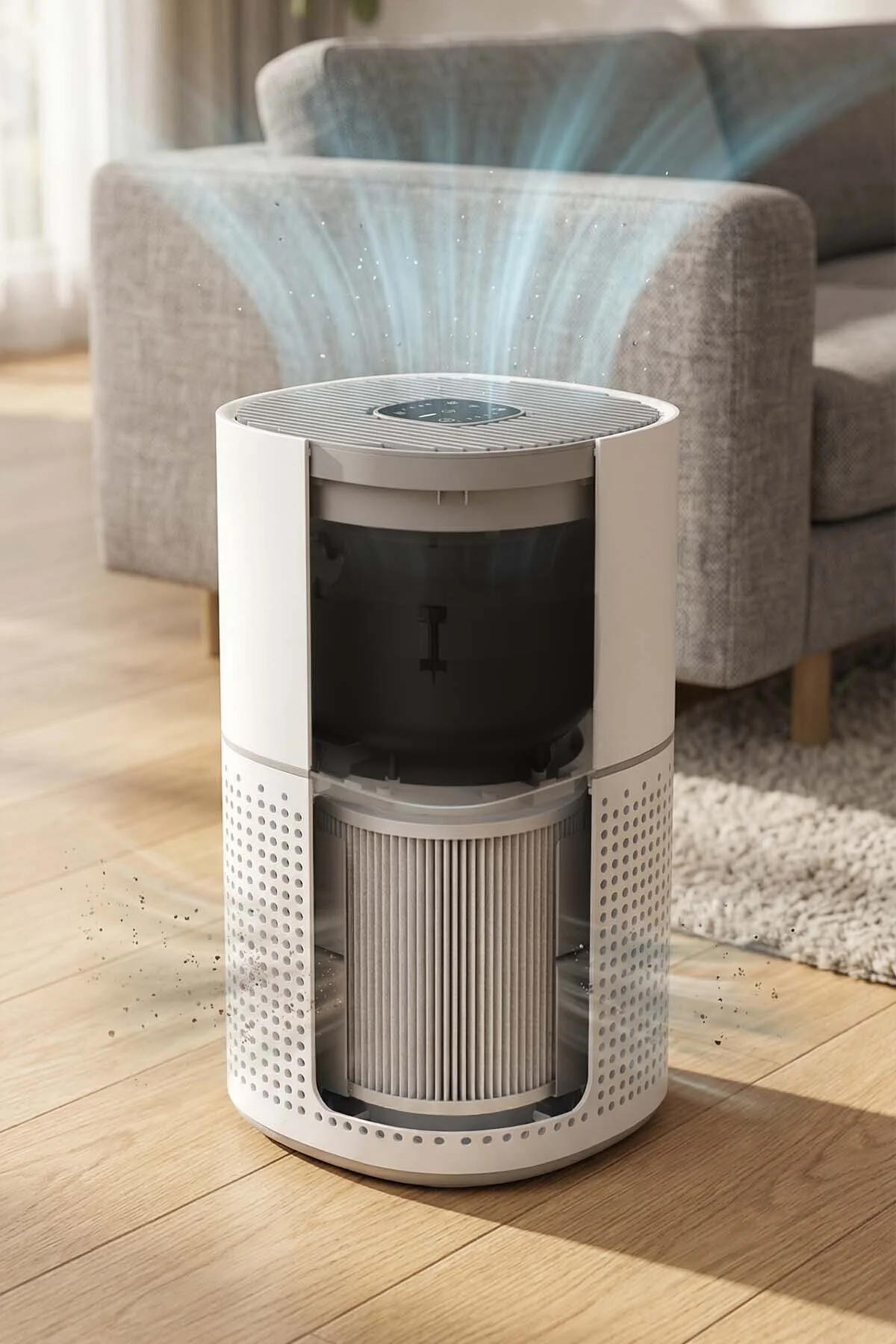 تصفیه کننده هوا دستگاه KAP 6730 پزشکی H13 با فیلتر هپا و تویا WIFI اورجینال Kiwi