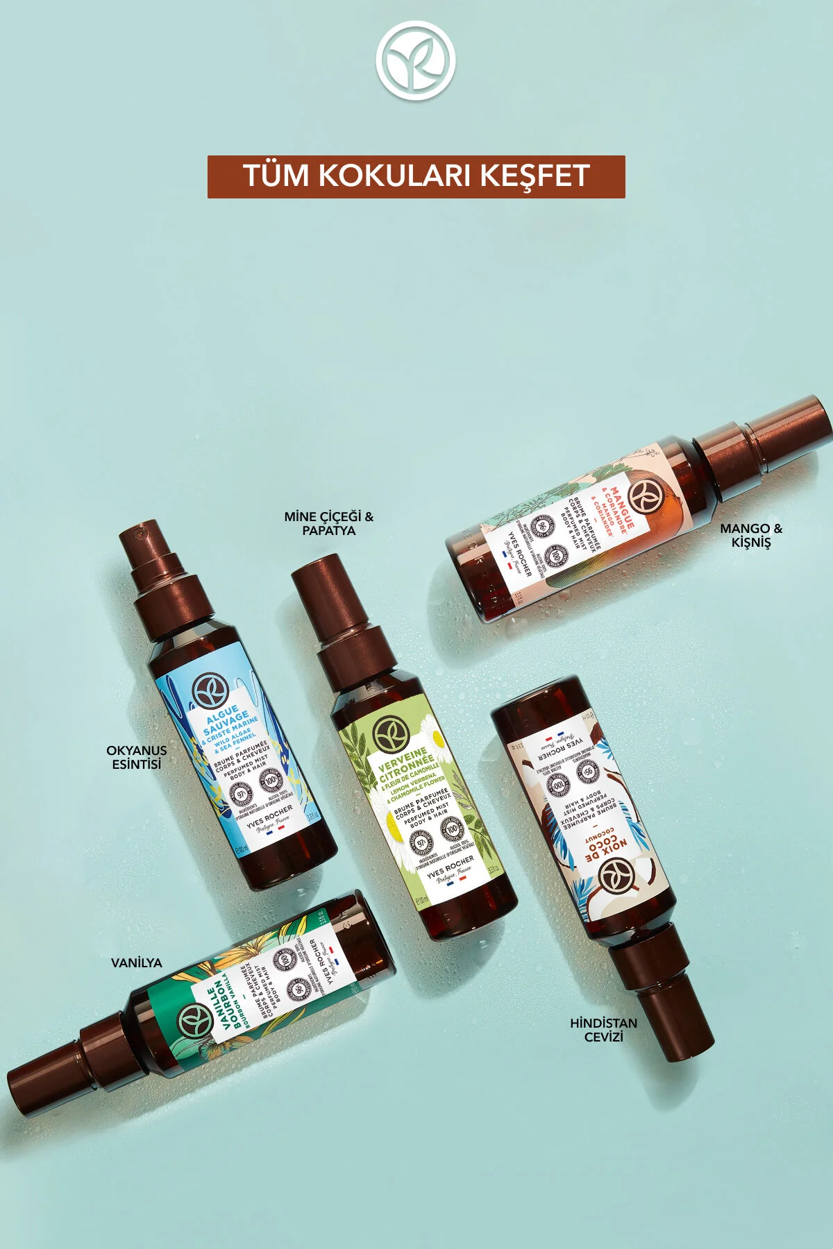 Yves Rocher اسپری مو و بدن رایحه نارگیل گرمسیری 100 میل
