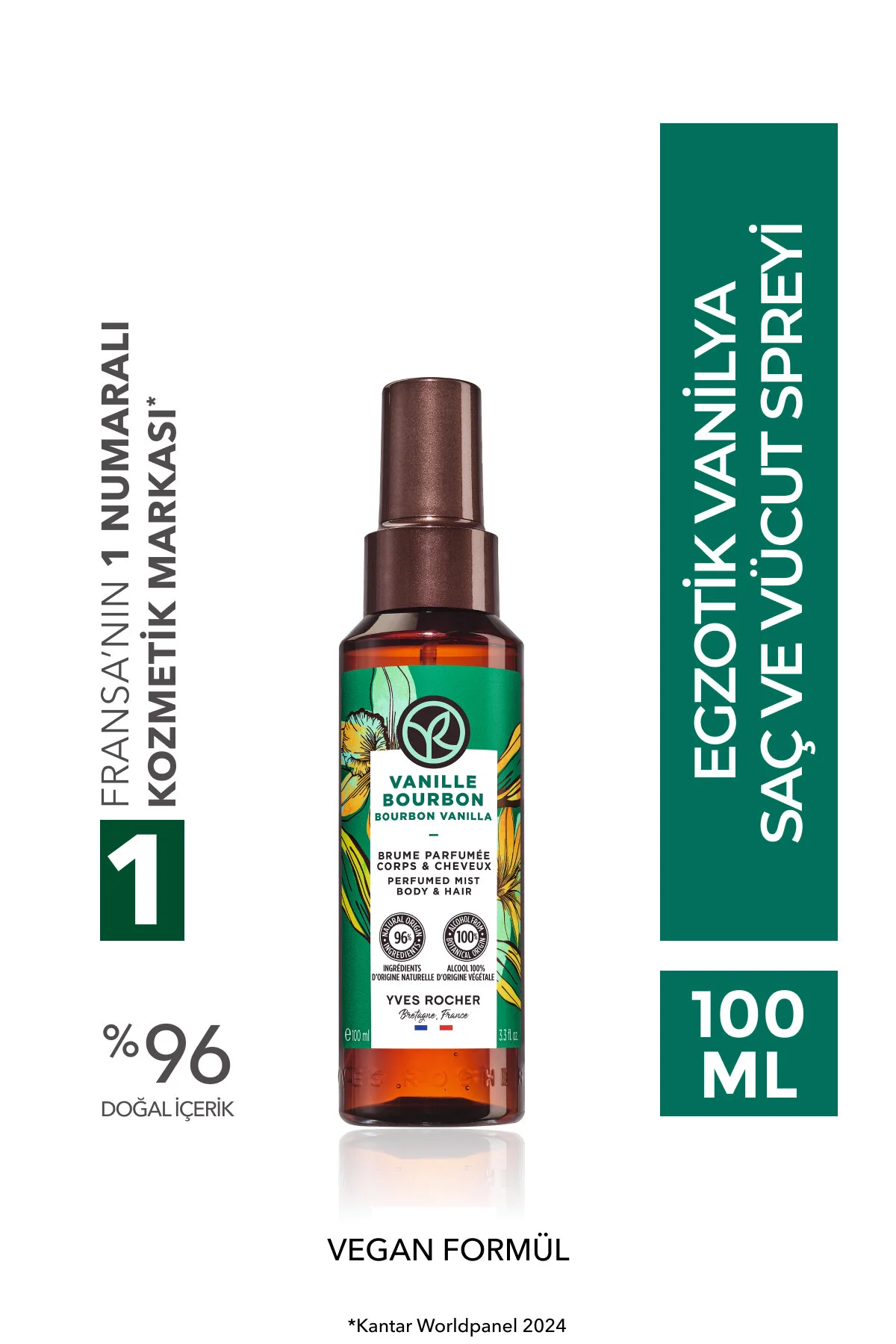 Yves Rocher اسپری مو و بدن با رایحه وانیل 100میل