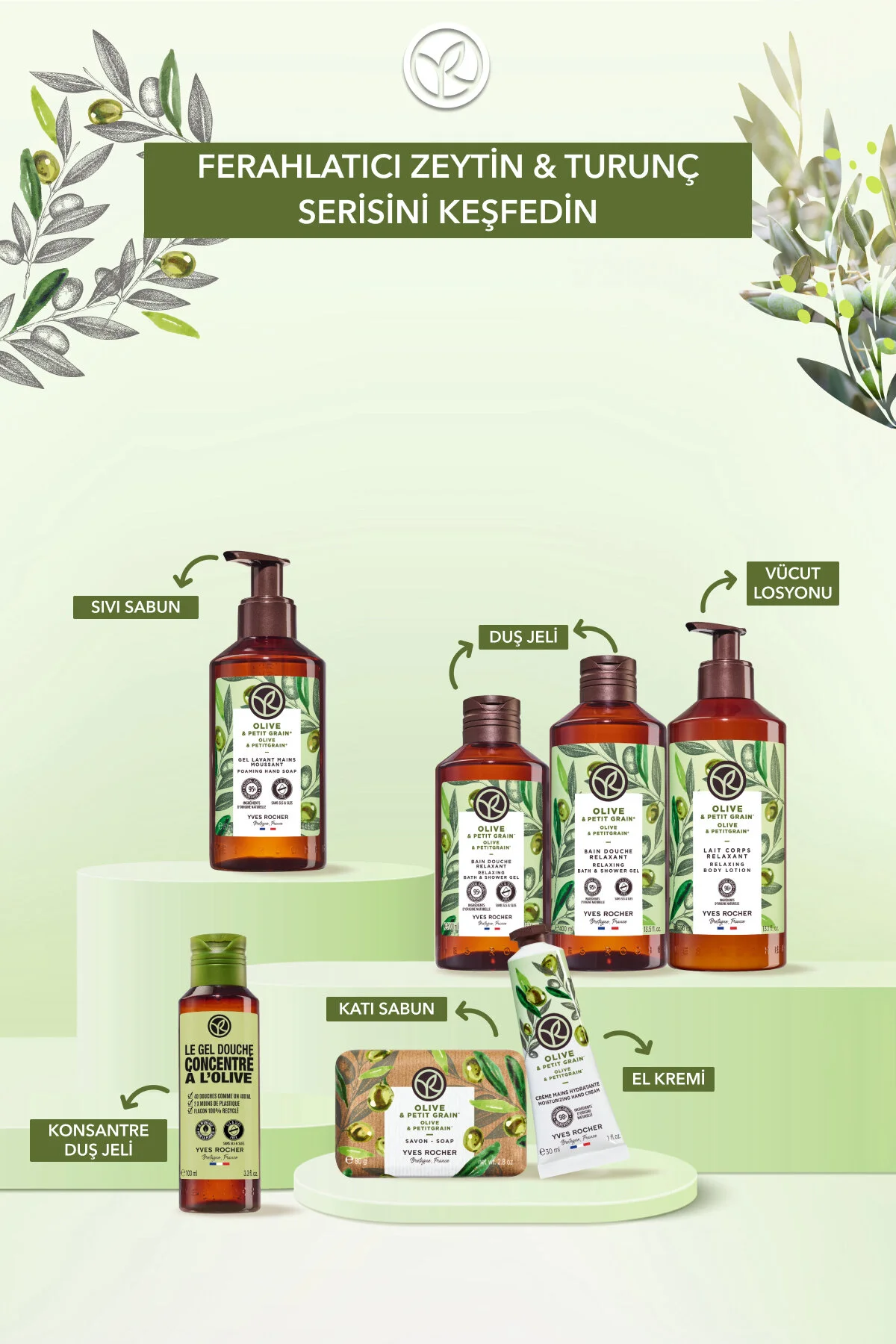 Yves Rocher کرم مرطوب کننده دست حاوی پرتقال زیتون طراوت دهنده 30ml
