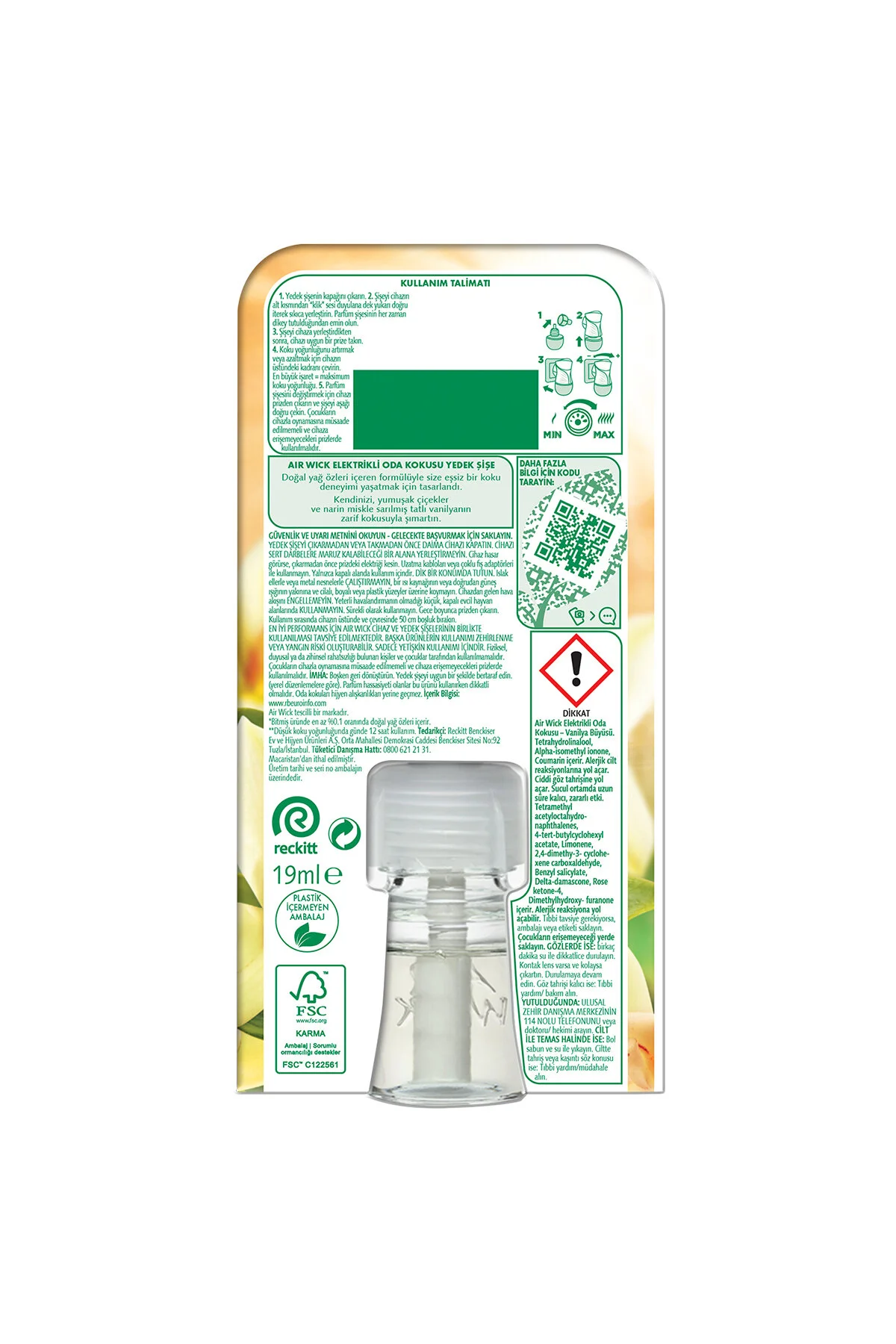 خوشبوکننده اتاق بوی برقی بطری یدکی وانیل جادوی روغنهای اساسی X 2 Air Wick