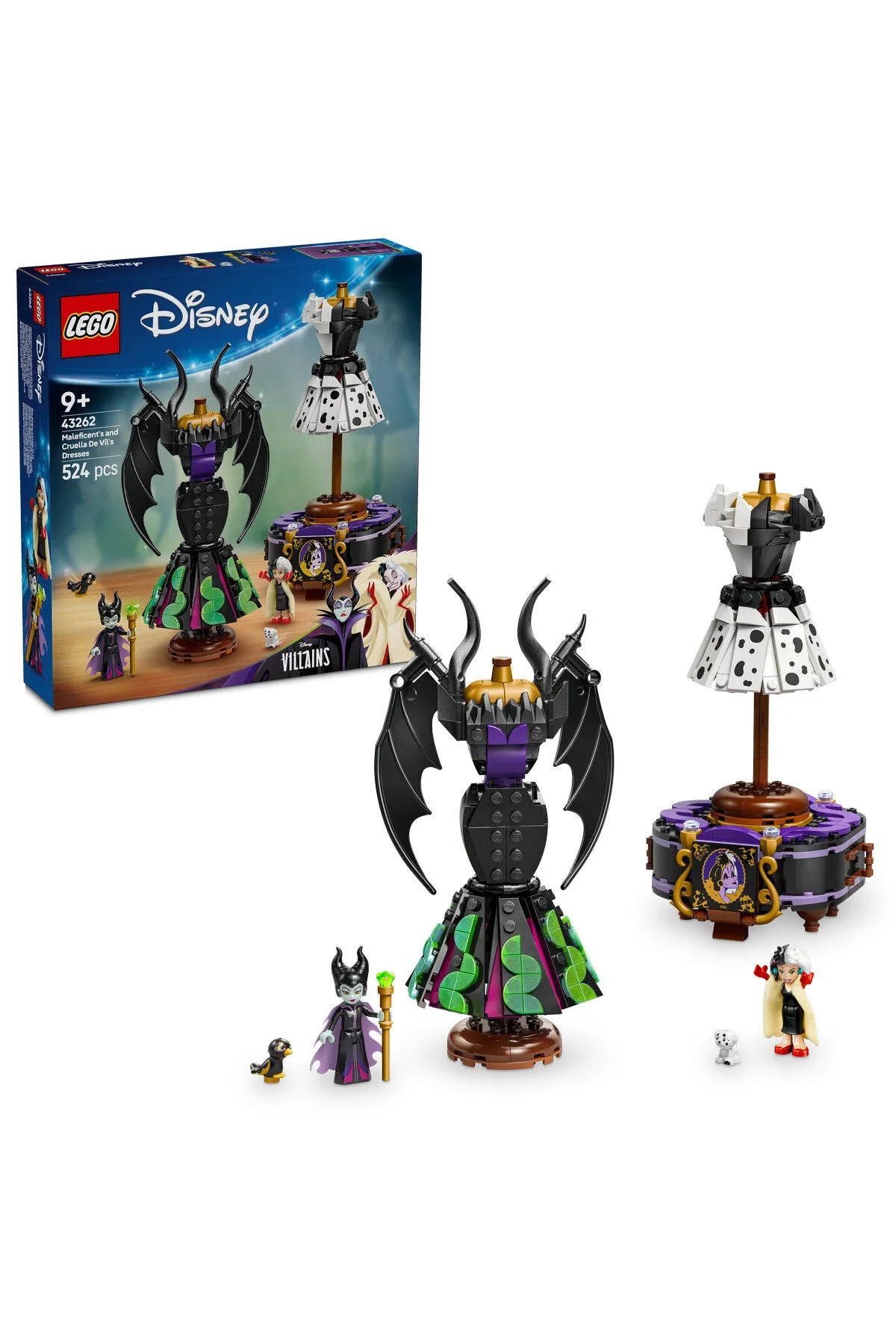 لگو و اسباب بازی های ساخت محور ® ǀ DISNEY MALEFICENT'S AND CRUELLA DE VIL'S DRESSES 43262 9+ ست ساختمان 524 قطعه از ترکیه LEGO
