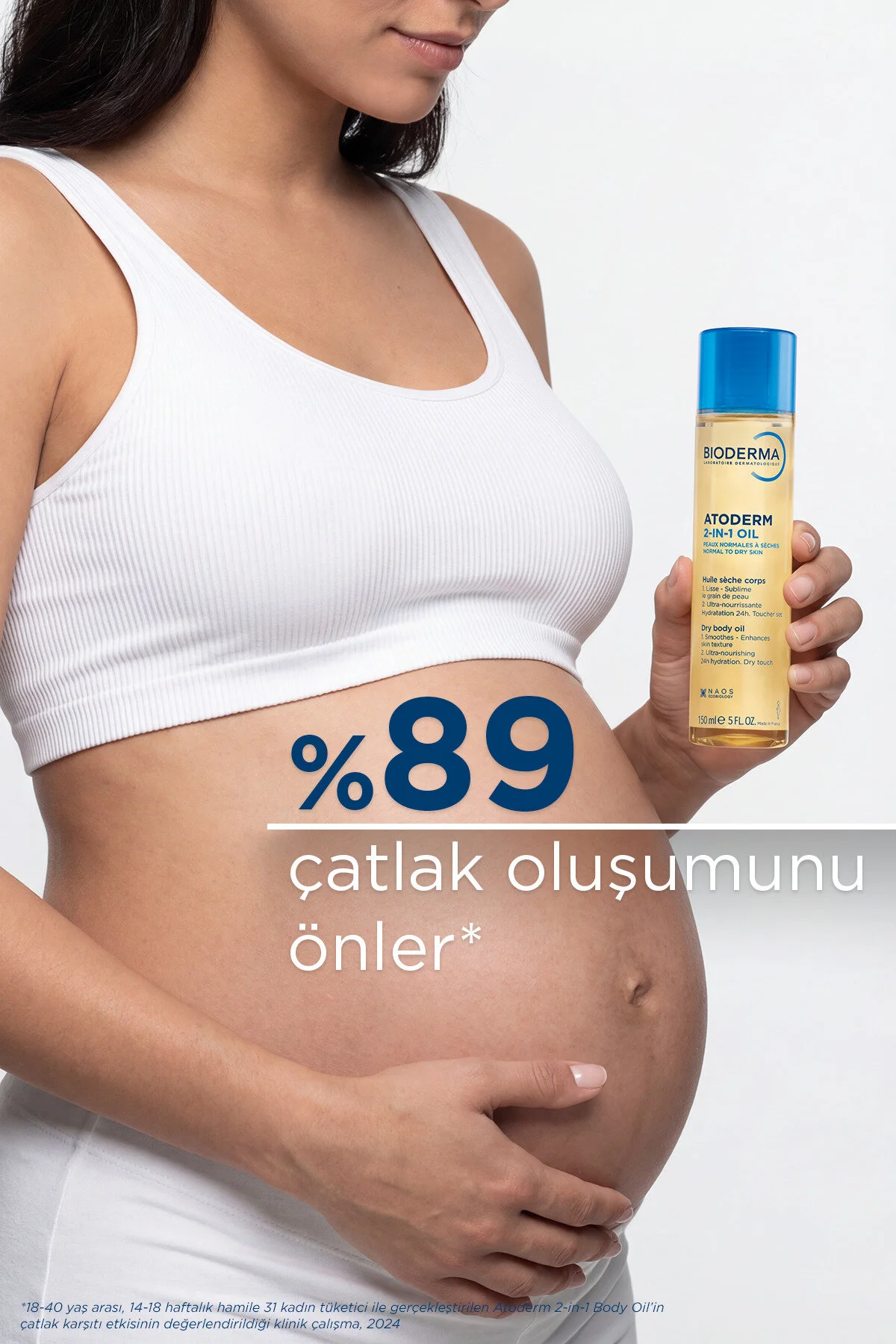 Bioderma روغن مراقبت از پوست 2 در 1 برای آمادگی ترکهای بارداری