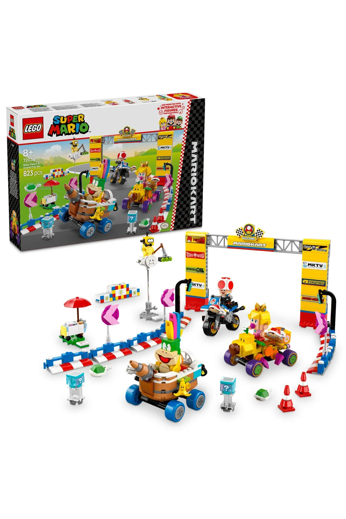 لگو و اسباب بازی های ساخت محور ® SUPER MARIO™: MARIO KART™ – BABY PEACH AND GRAND PRIX SET 72036 8+ TOY BUILDING 823P از ترکیه LEGO