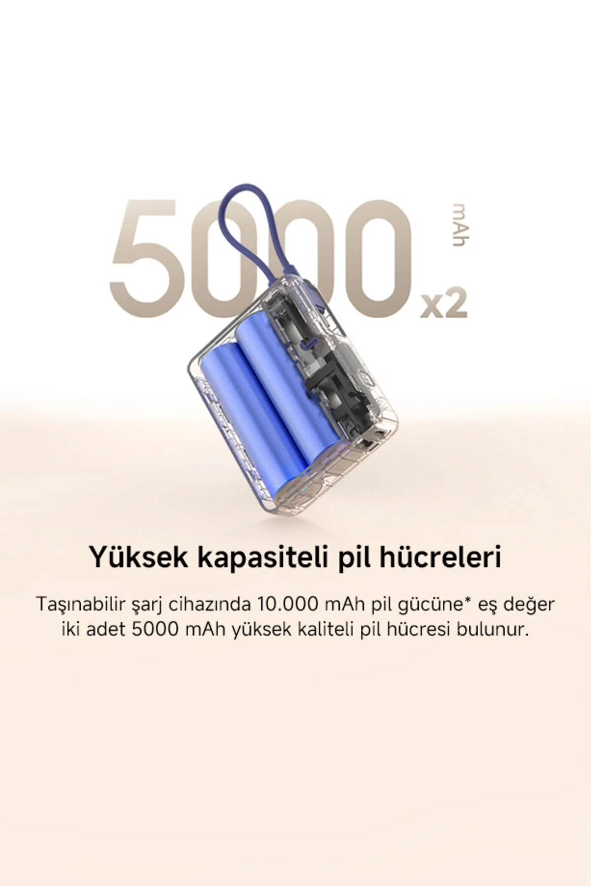 پاوربانک کابل داخلی پرسرعت 10000MAH 33W شیائومی طراحی فشرده اورجینال Xiaomi