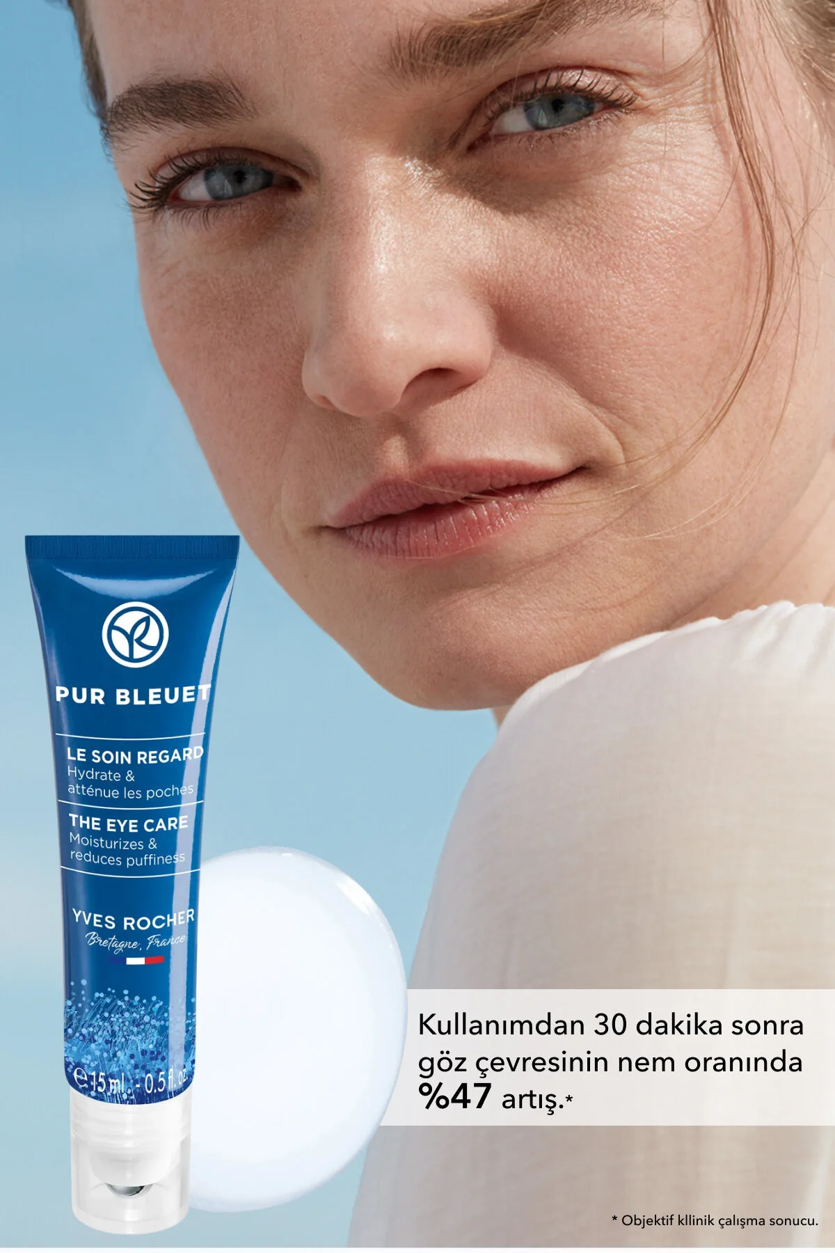 Yves Rocher سرم ضد پف دور چشم Pur Bleuet برای تمام پوست 15 میل