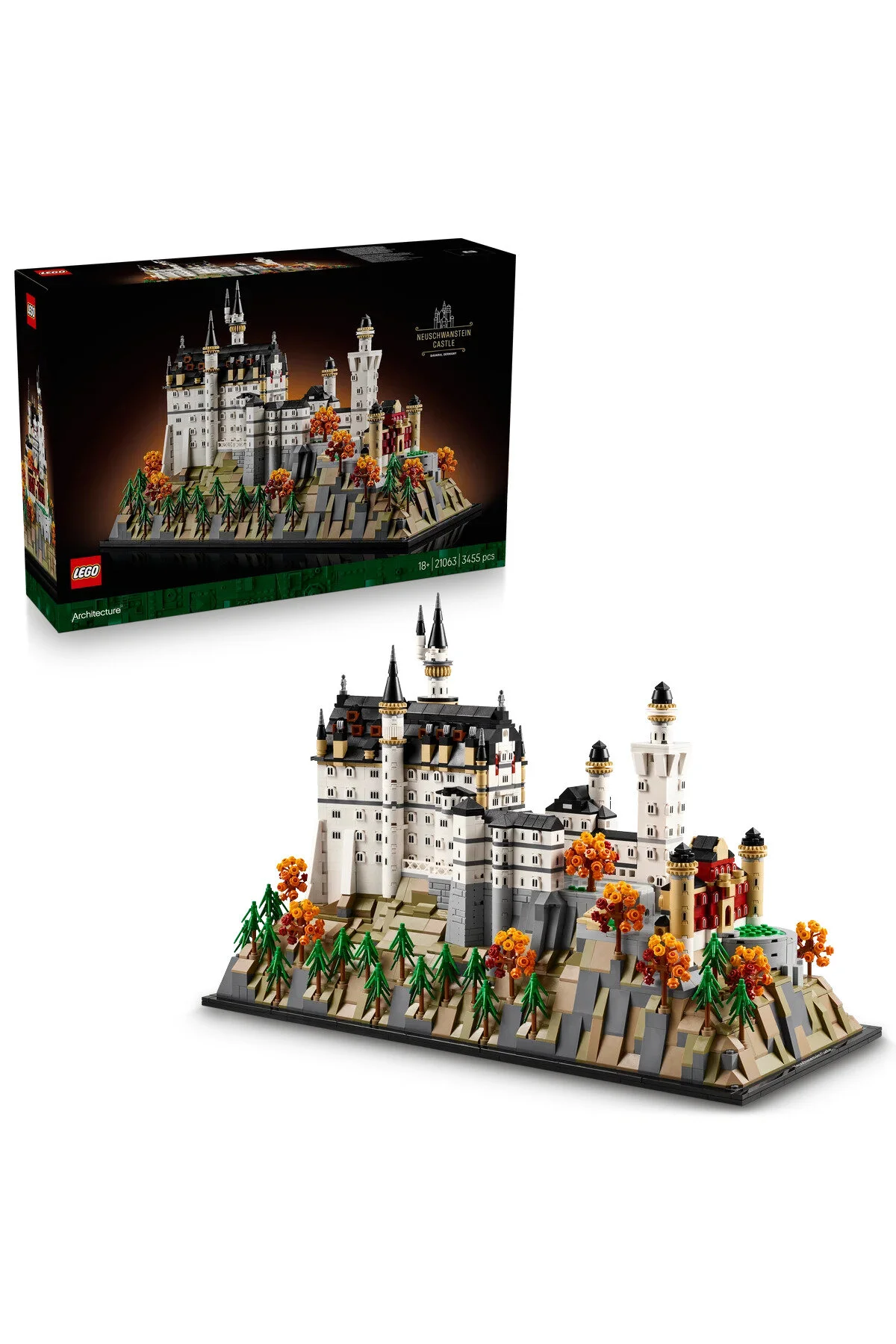 لگو و اسباب بازی های ساخت محور ® ARCHITECTURE NEUSCHWANSTEIN CASTLE 21063 مدل ست ساختمان برای بزرگسالان 3455P از ترکیه LEGO