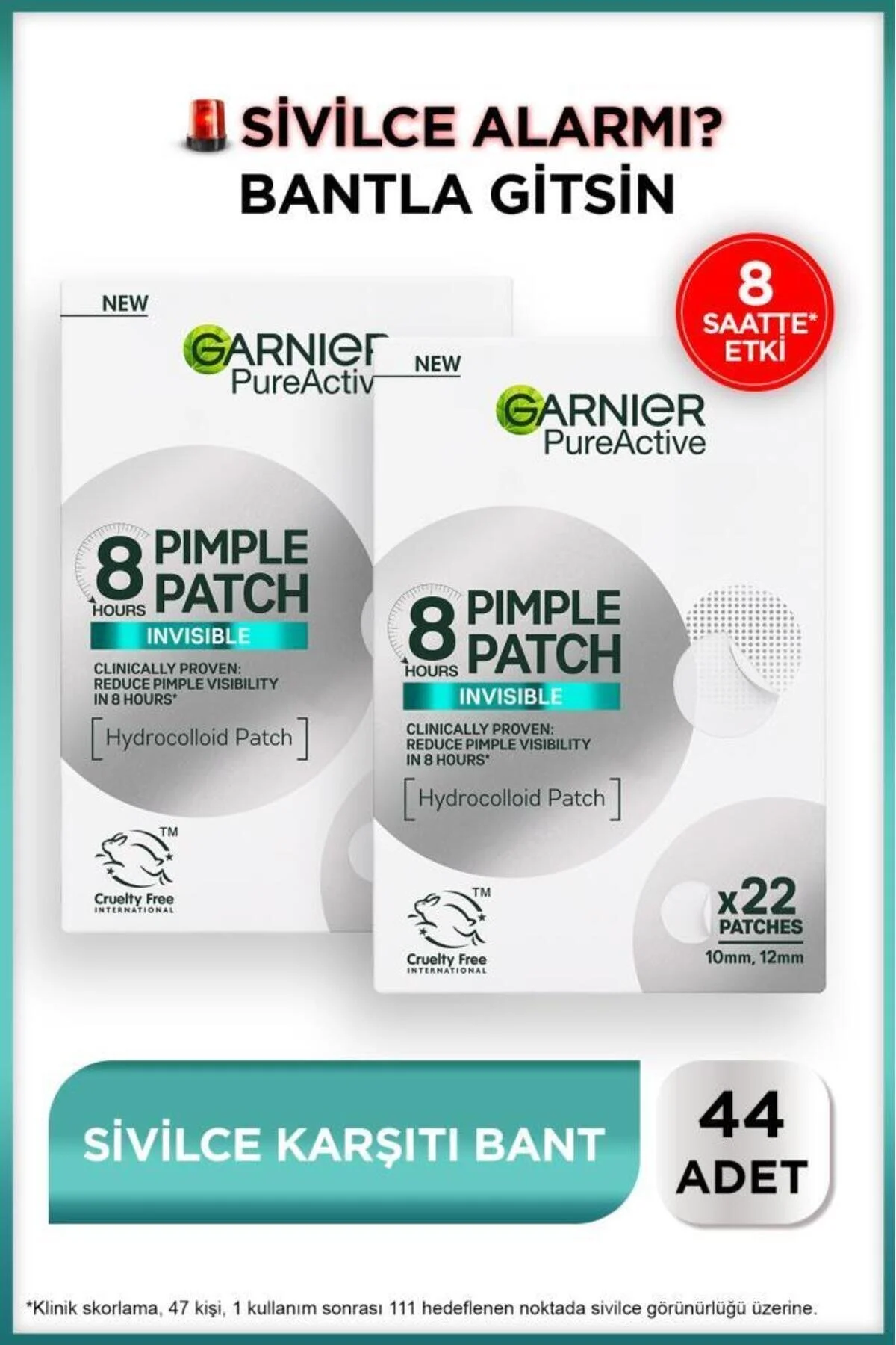 چسب جوش سرسیاه PIMPLE PATCH 44 باند آکنه پچ هیدروکلوئید ضد آکن Garnier