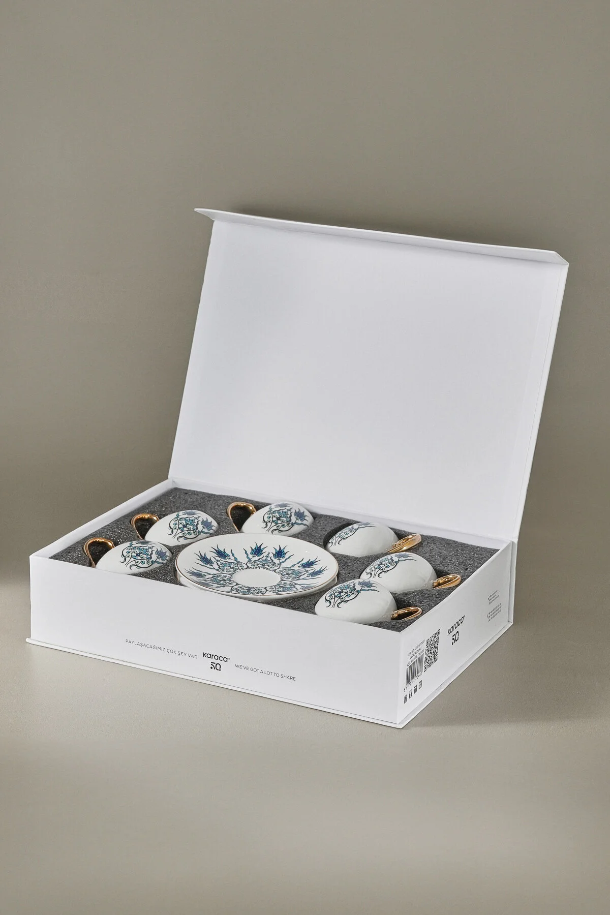 فنجان قهوه IZNIK 6 PERSON COFFEE CUPPHER 80 میلی لیتر طلا Karaca