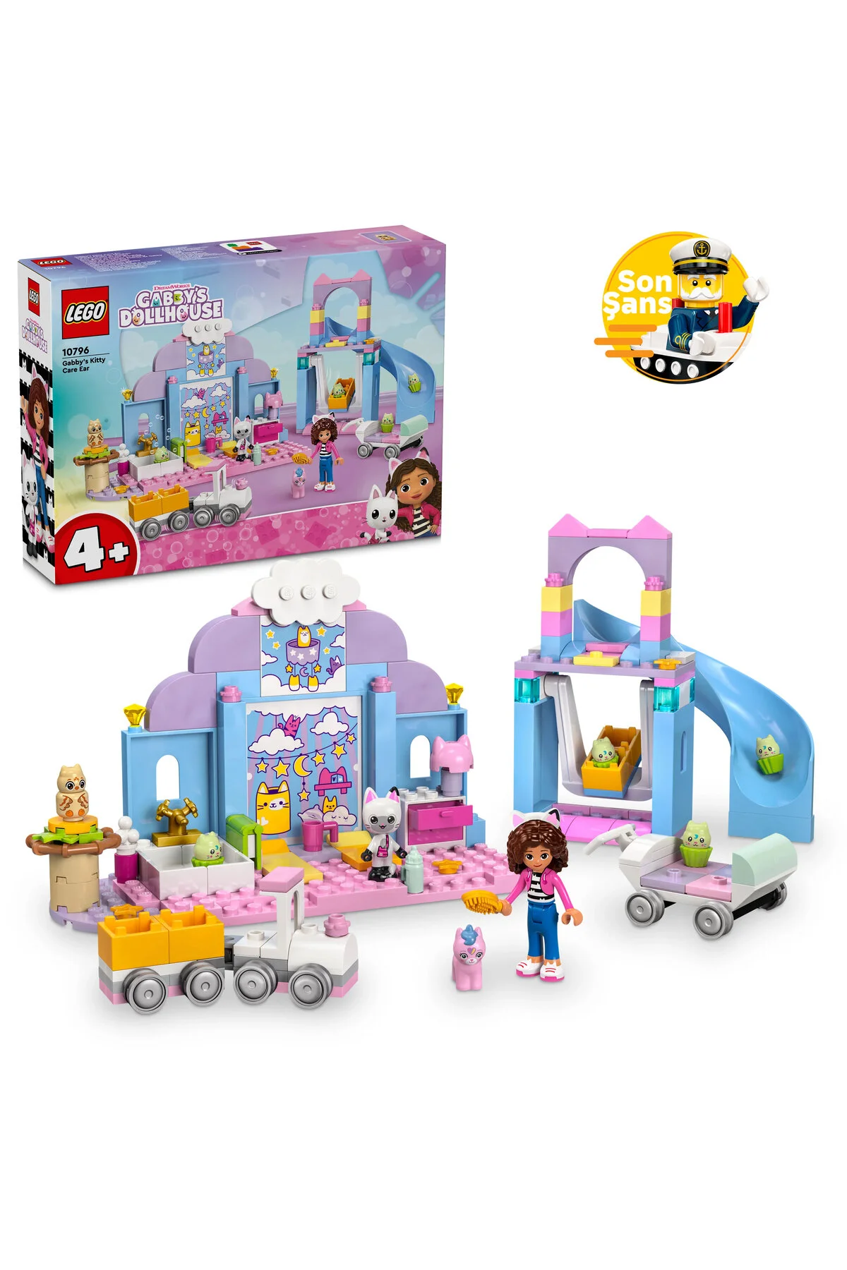 لگو و اسباب بازی های ساخت محور ® خانه عروسکی GABBY'S KITTEN CARE ROOM 10796 4+ ست ساختمان خلاق 165P از ترکیه LEGO