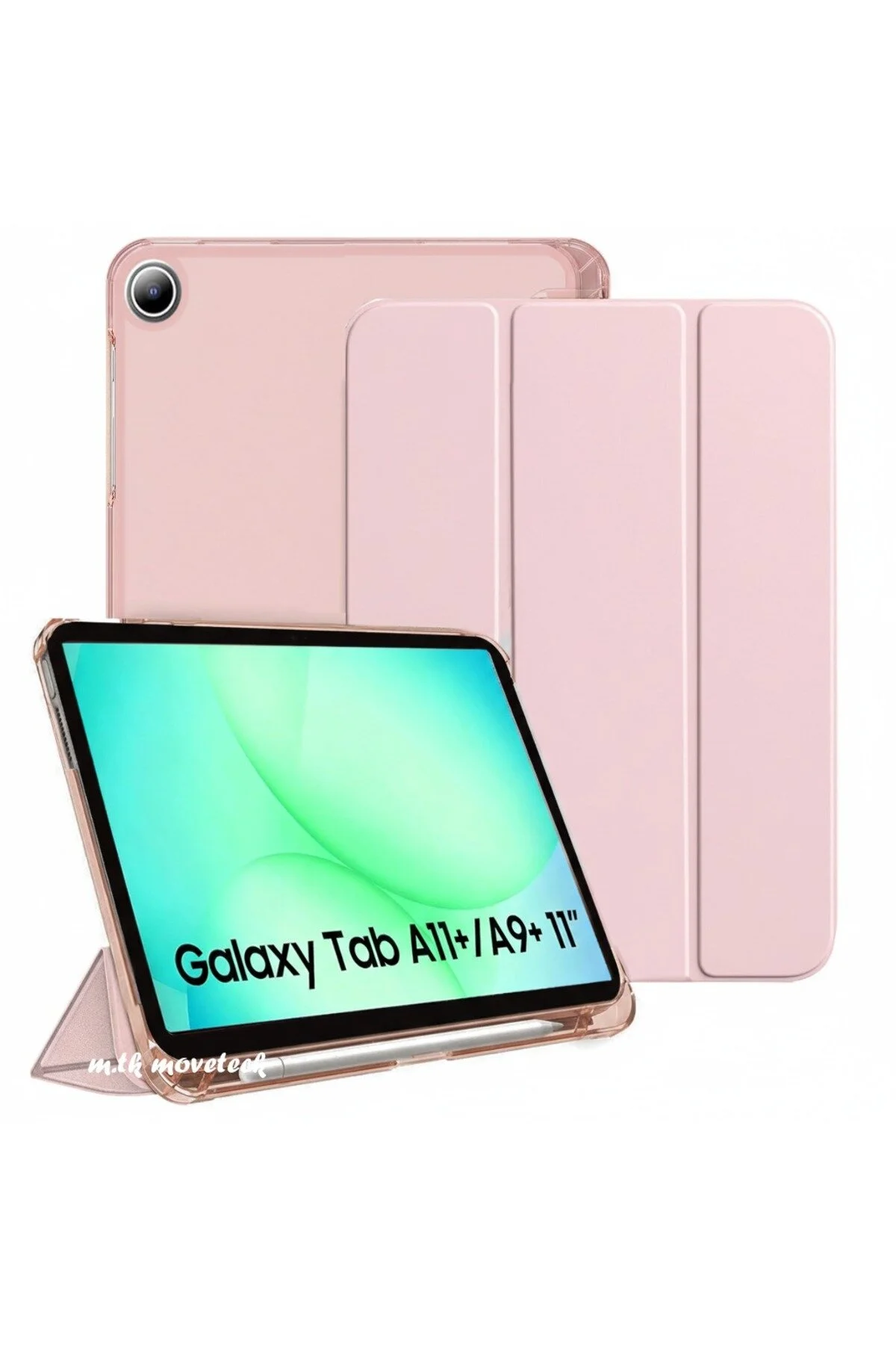 کاور تبلت قاب محافظ 11 اینچی SAMSUNG GALAXY TAB A9 PLUS با روکش شفاف پایه SM X210 سازگار m.tk moveteck