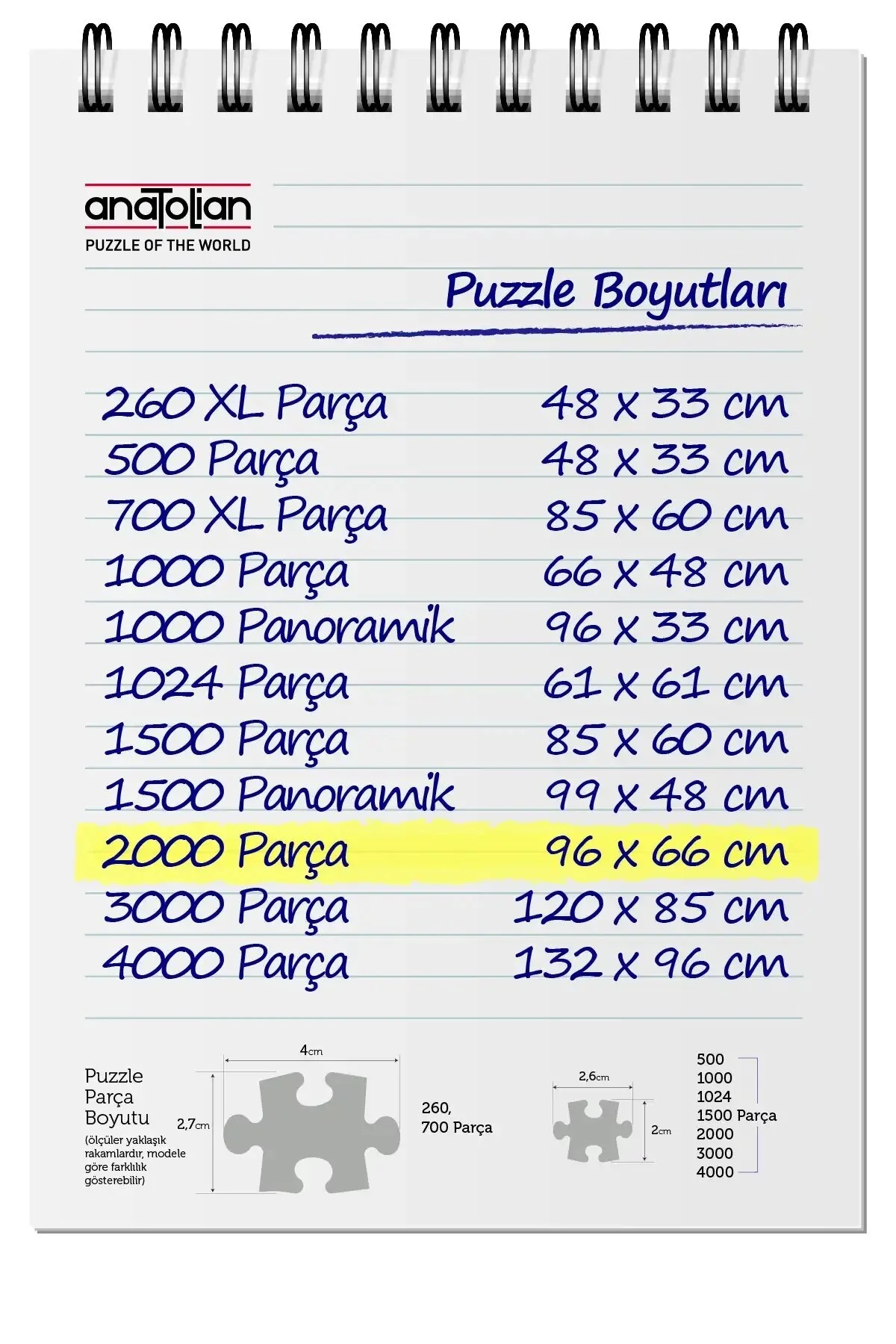 پازل آناتولی 2000 تکه شانگهای کد 3962 ANA.3962 Anatolian Puzzle