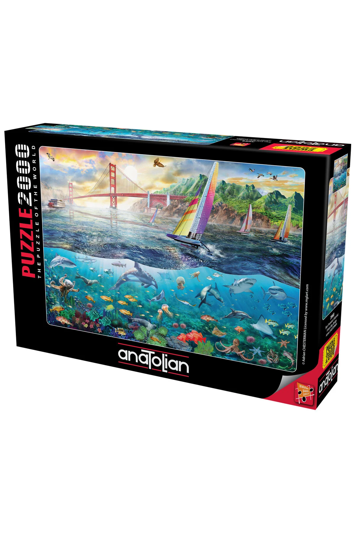 پازل اره منبت کاری مویی 2000 قطعه پل سانفرانسیسکو 3968 از ترکیه Anatolian Puzzle