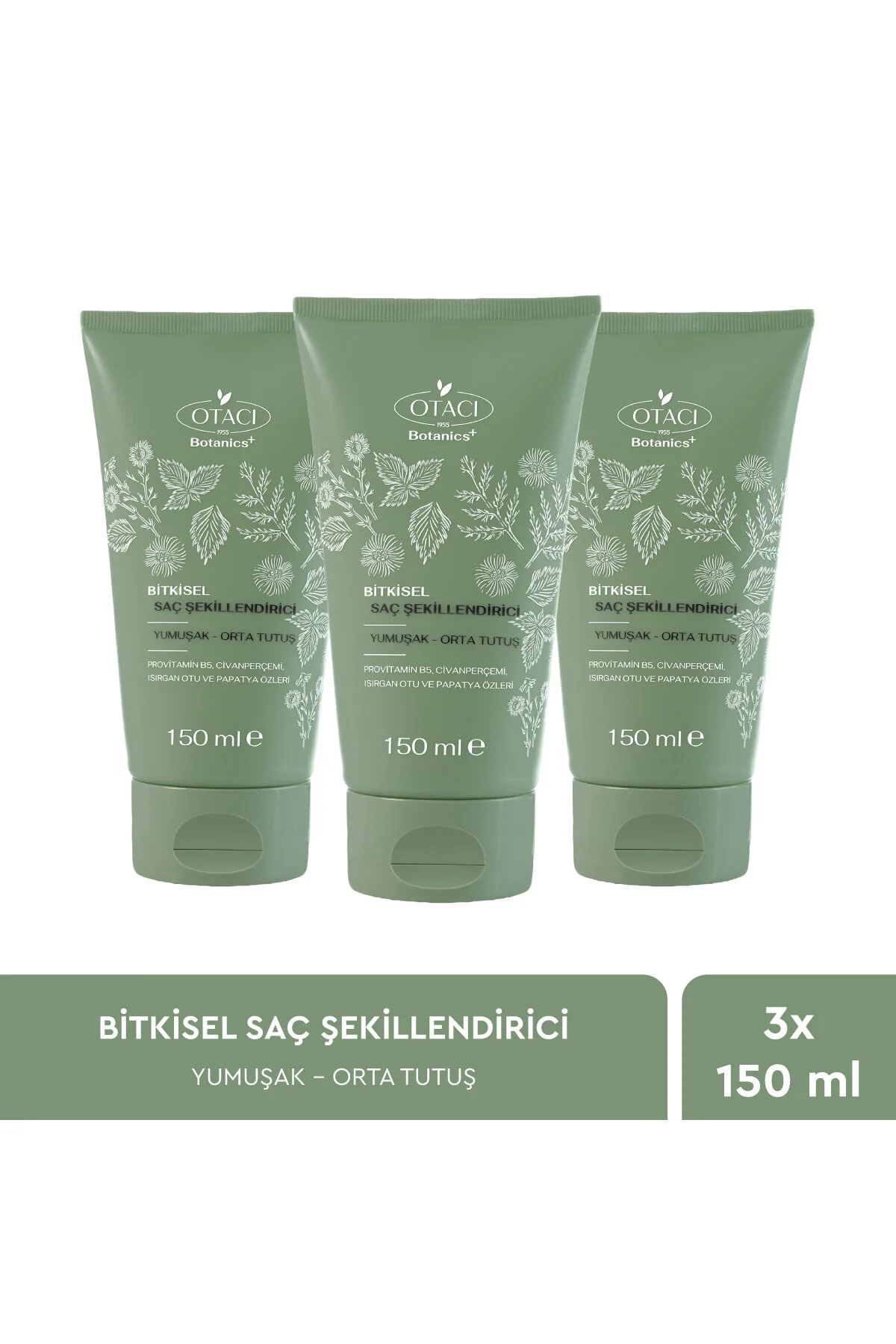 ژل مو مدل موی PLANT ESSENCE 3 SOFT MEDIUM 150ML – بسته سه گانه Otacı