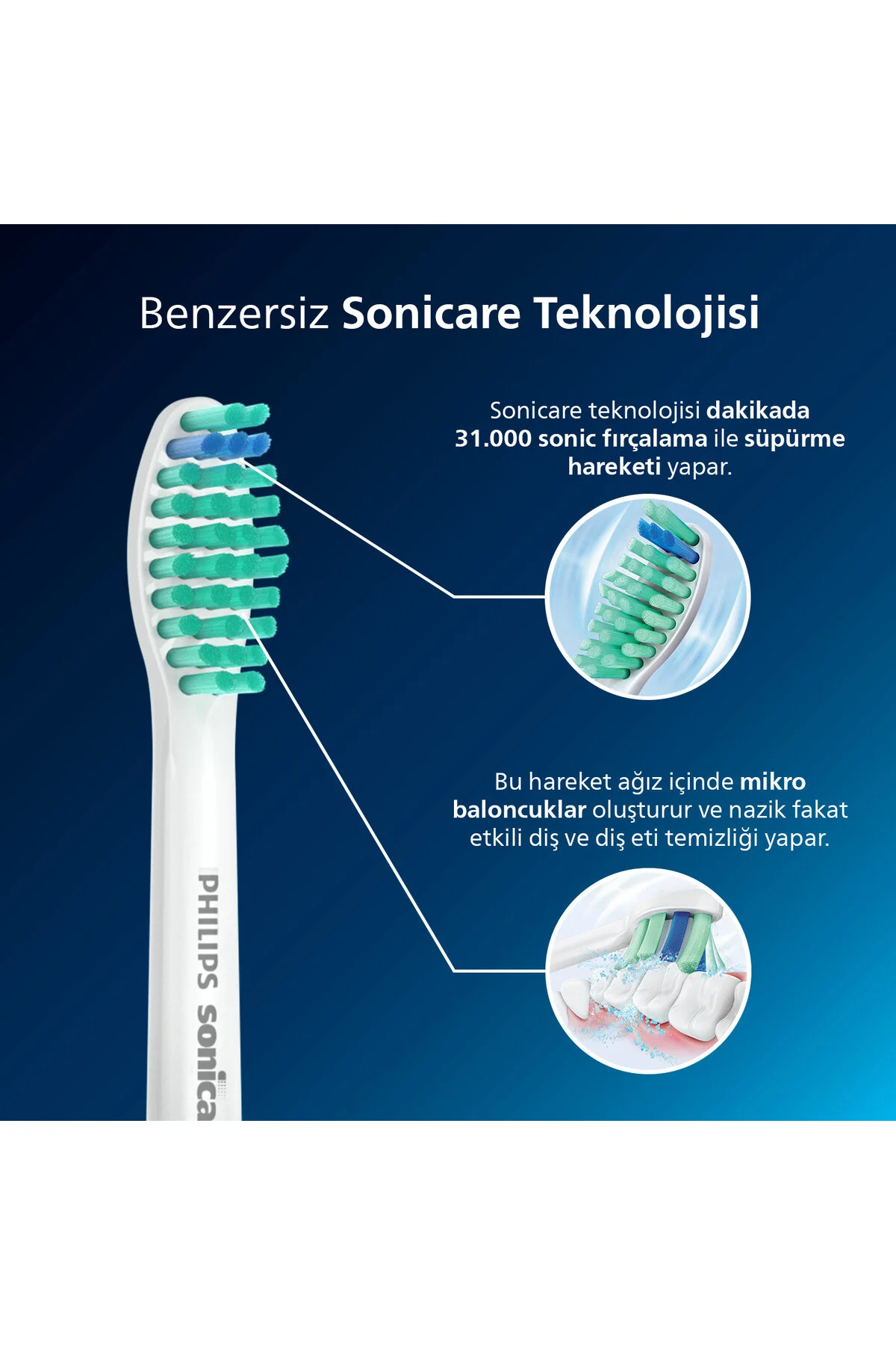 Philips مسواک صوتی سونیکر 3100 مسواک الکتریکی با فناوری سونیک