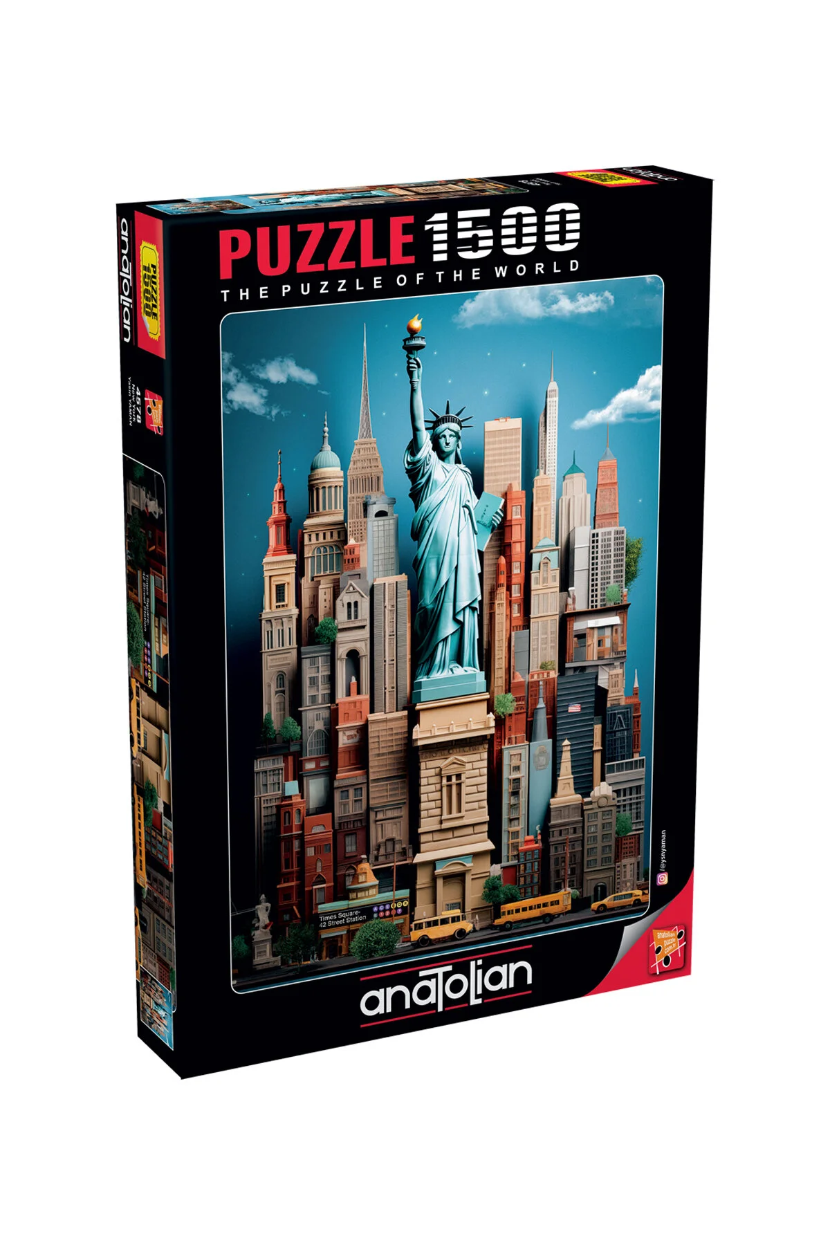 پازل اره منبت کاری مویی 1500 تکه نیویورک 4578 از ترکیه Anatolian Puzzle