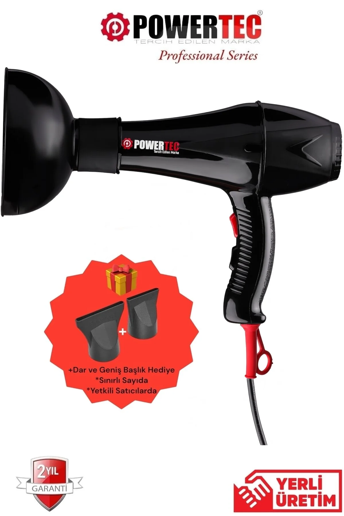 سشوار سیاه برقی Tr 901 Drying & Blower And Vigo عنوان پاورتچ  Powertec