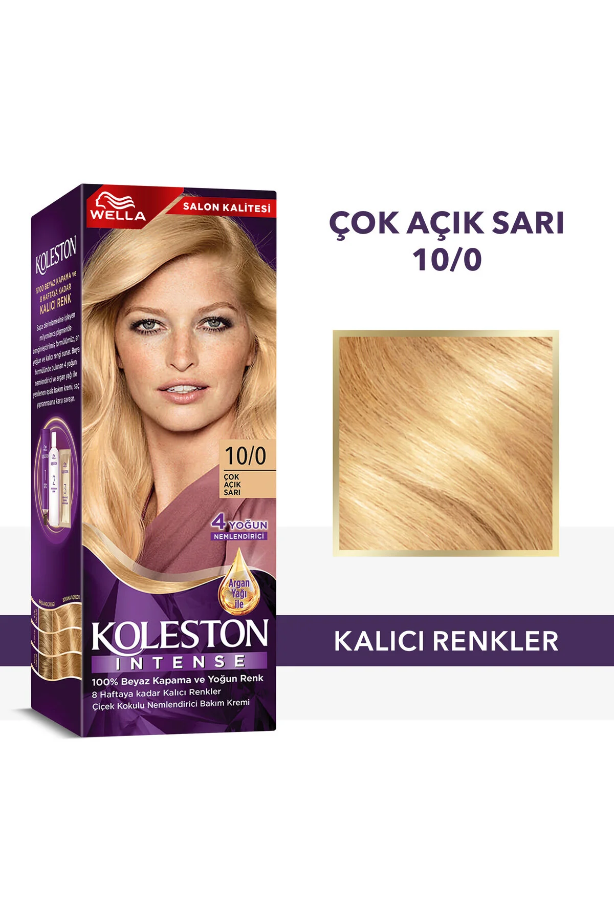 رنگ موی Koleston Intense 10/0 Ultra Açık با رنگ چندرنگ برای خانم‌ها ولا Wella
