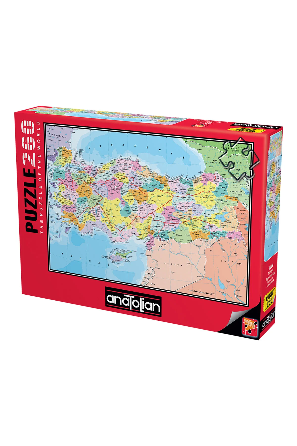 پازل Political Map 260 تکه کد:3269 PAZZLE ANA.3269 Anatolian Puzzle