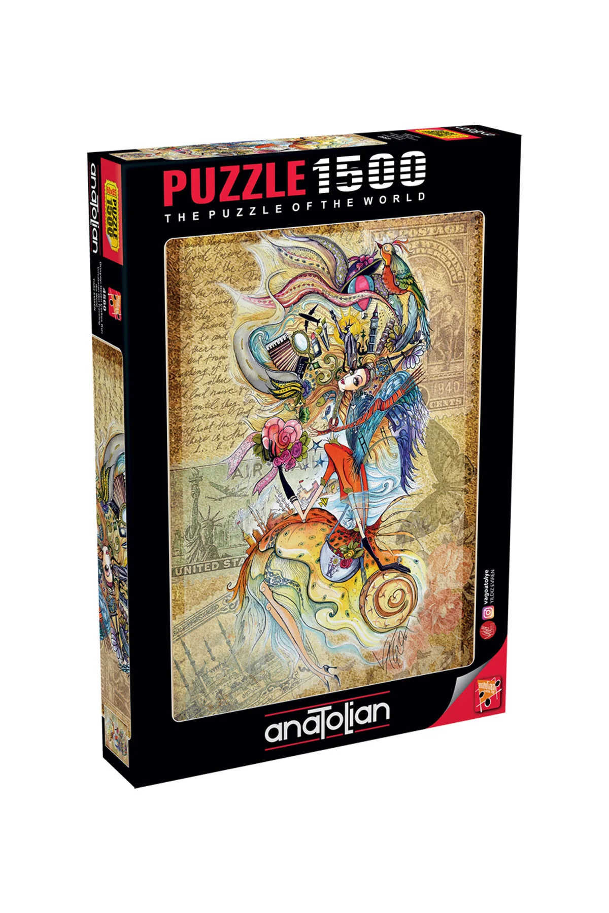 پازل 1500 تکه دختر چرکسی در حال سفر به جهان 4560 از ترکیه Anatolian Puzzle