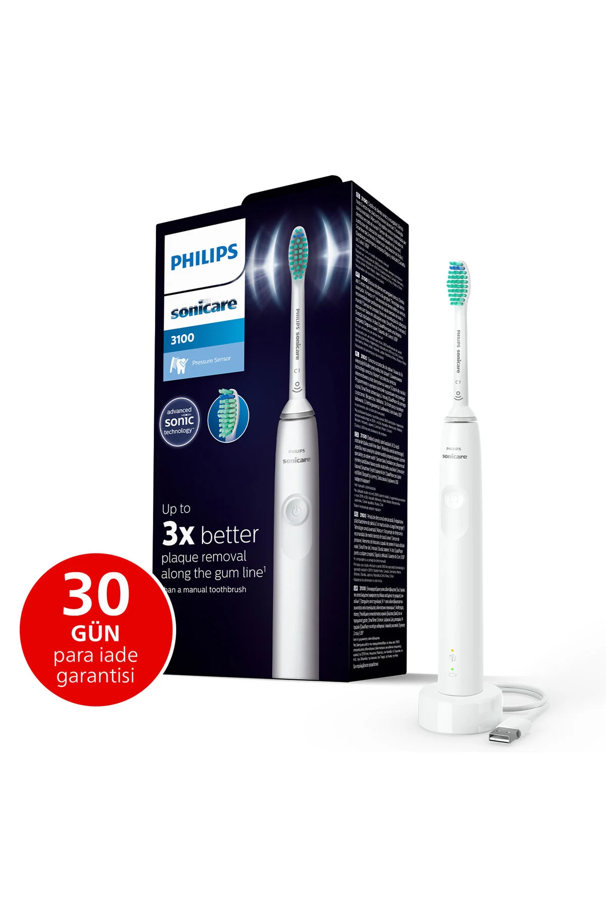 مسواک شارژی برقی Sonicare Hx3671 13 3100 Series شارژ صوتی  Philips
