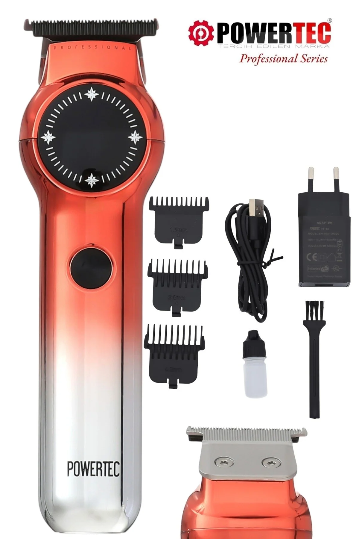 ماشین اصلاح خاکستری برقی Tr 958 ریش پاورتچ  Powertec