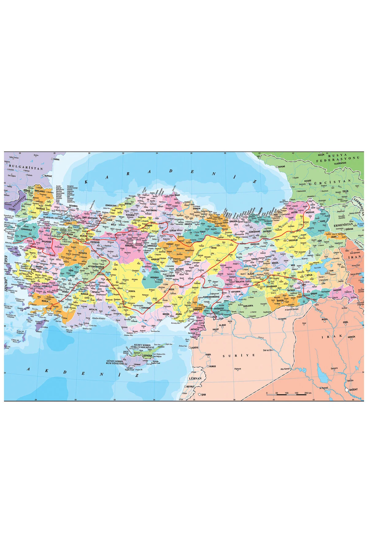 پازل Political Map 260 تکه کد:3269 PAZZLE ANA.3269 Anatolian Puzzle