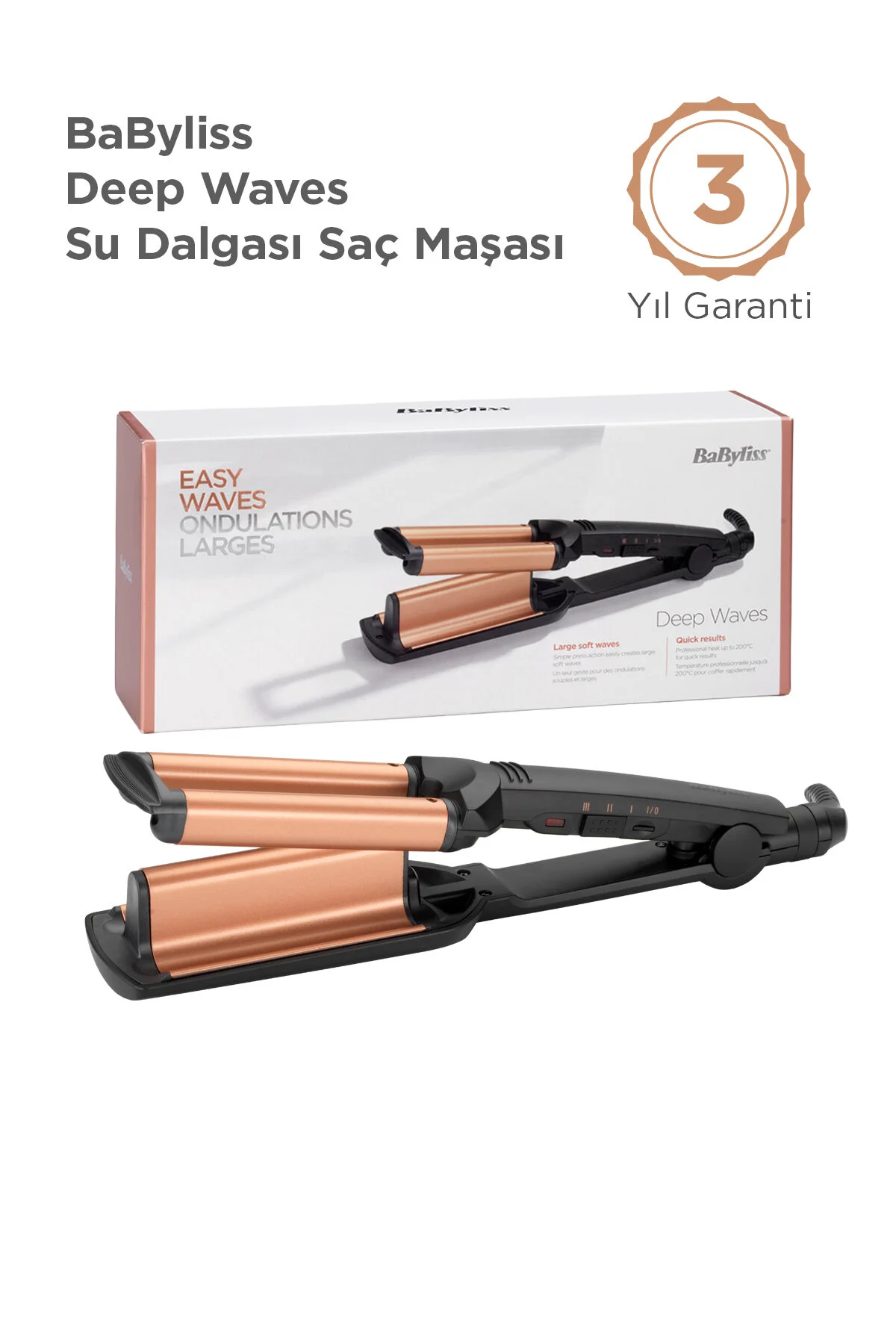 فر کننده مو موج WAG MASHA موهای عمیق 200 درجه صفحه پوشش تورمالین و سرامیک Babyliss