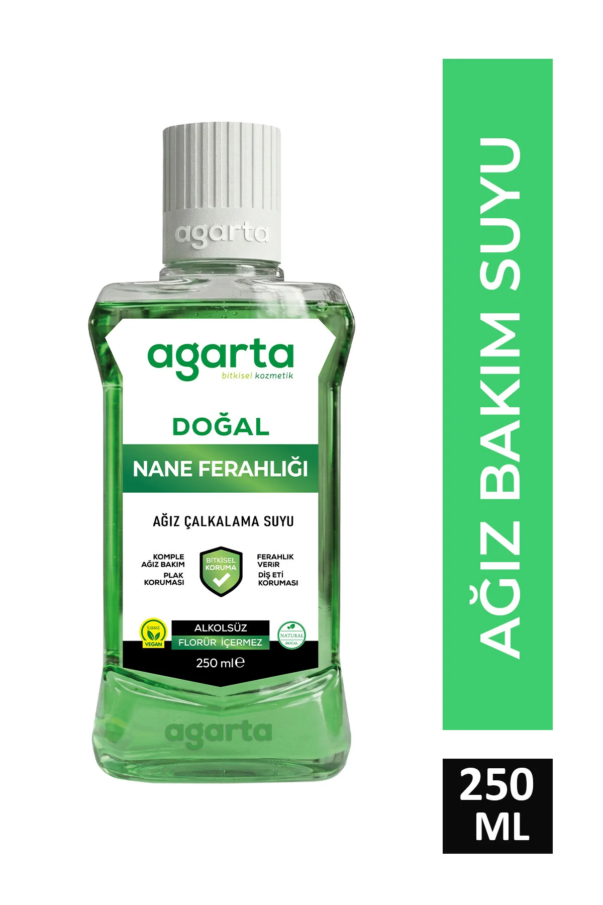 دهان شویه 250 میلی لیتری بدون الکل با طعم نعنا Agarta