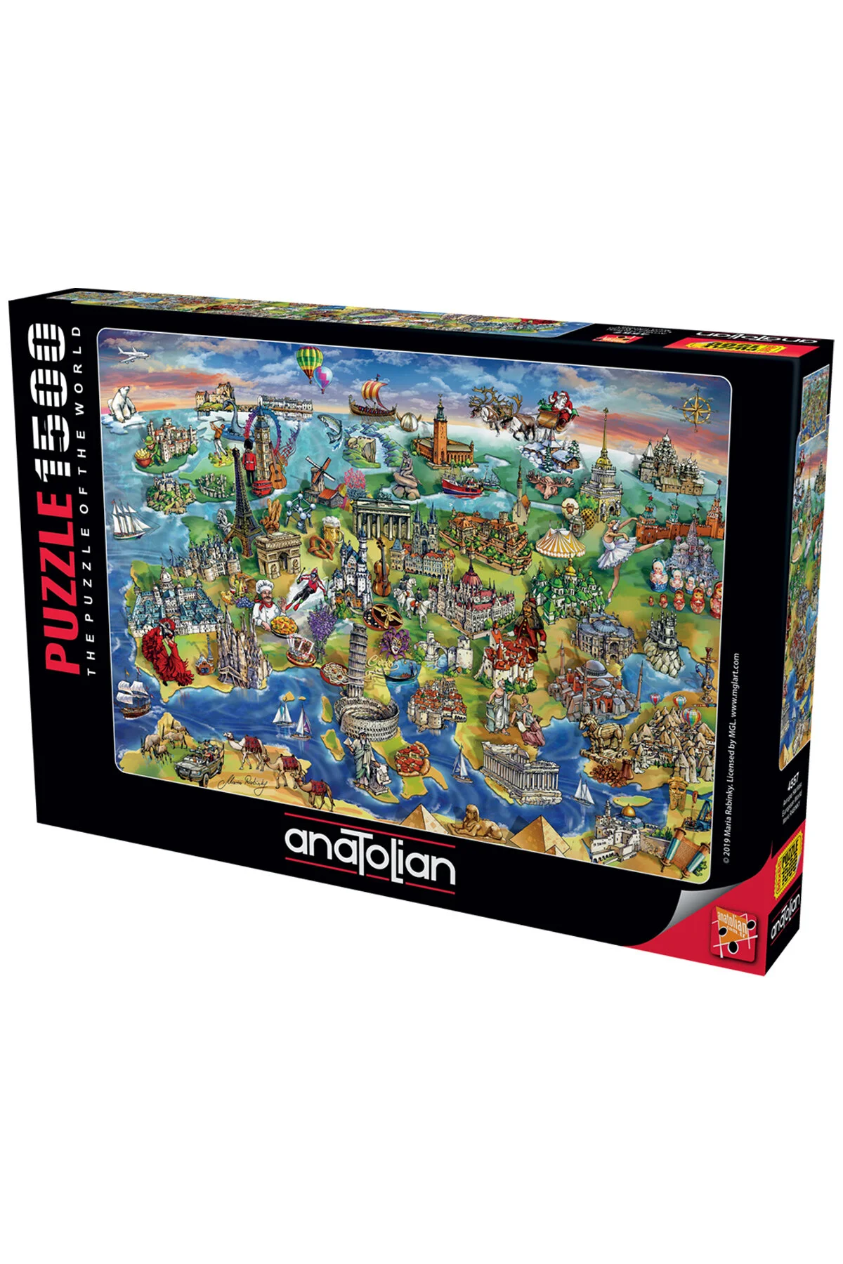 پازل 1500 تکه نقشه اروپا 4557 از ترکیه Anatolian Puzzle