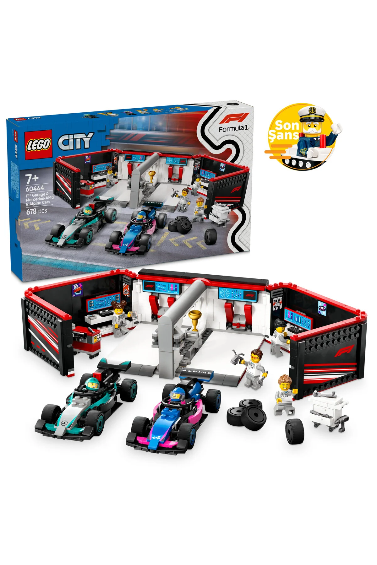 لگو و اسباب بازی های ساخت محور ® CITY F1® GARAGE AND MERCEDES AMG ALPINE CARS 60444 7+ ست ساختمان خلاق 678P از ترکیه LEGO