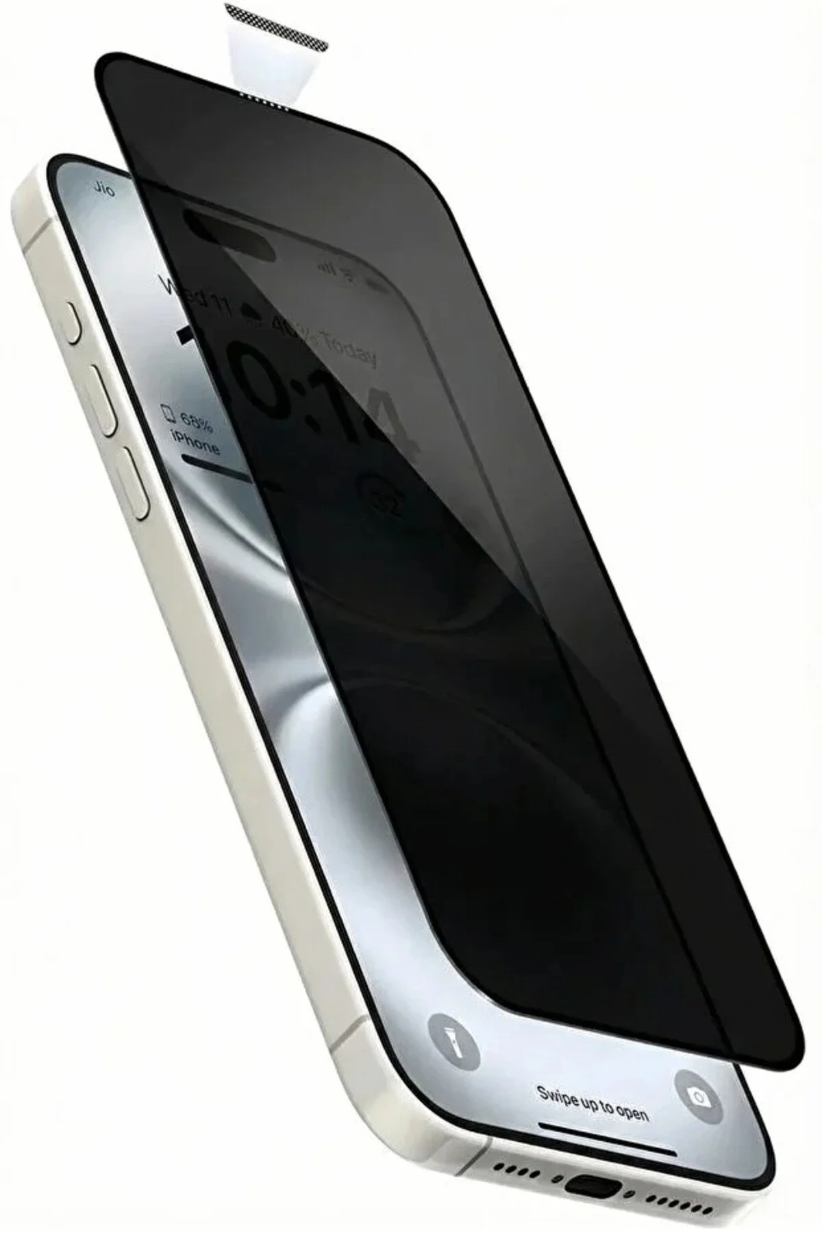 محافظ صفحه نمایش آیفون 17 سازگار با آنتی استاتیک پوشش کامل GHOST TEMPERED GLASS شیشه نشکن فیبکس Fibaks
