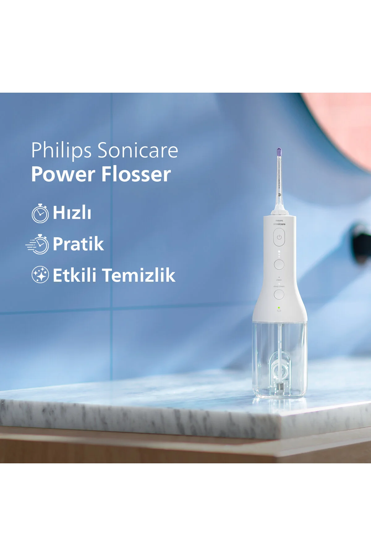 Philips دستگاه تمیزکننده دندان های بدون سیم با قدرت Sonicare مدل FLOSSER 3000