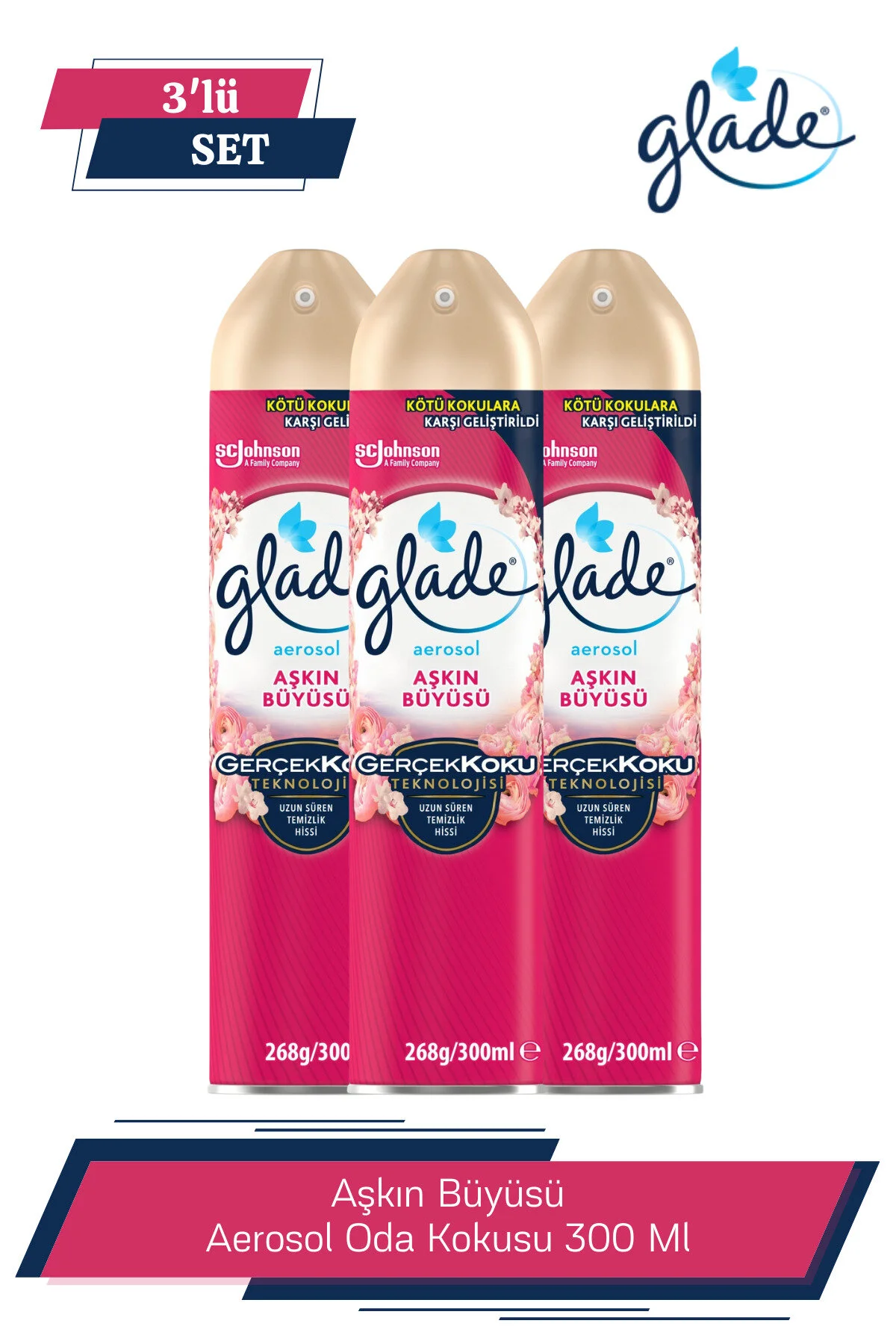 بوگیر و تصفیه کننده هوا عطر اتاق آئروسل The Magic of Love 300 میل Glade