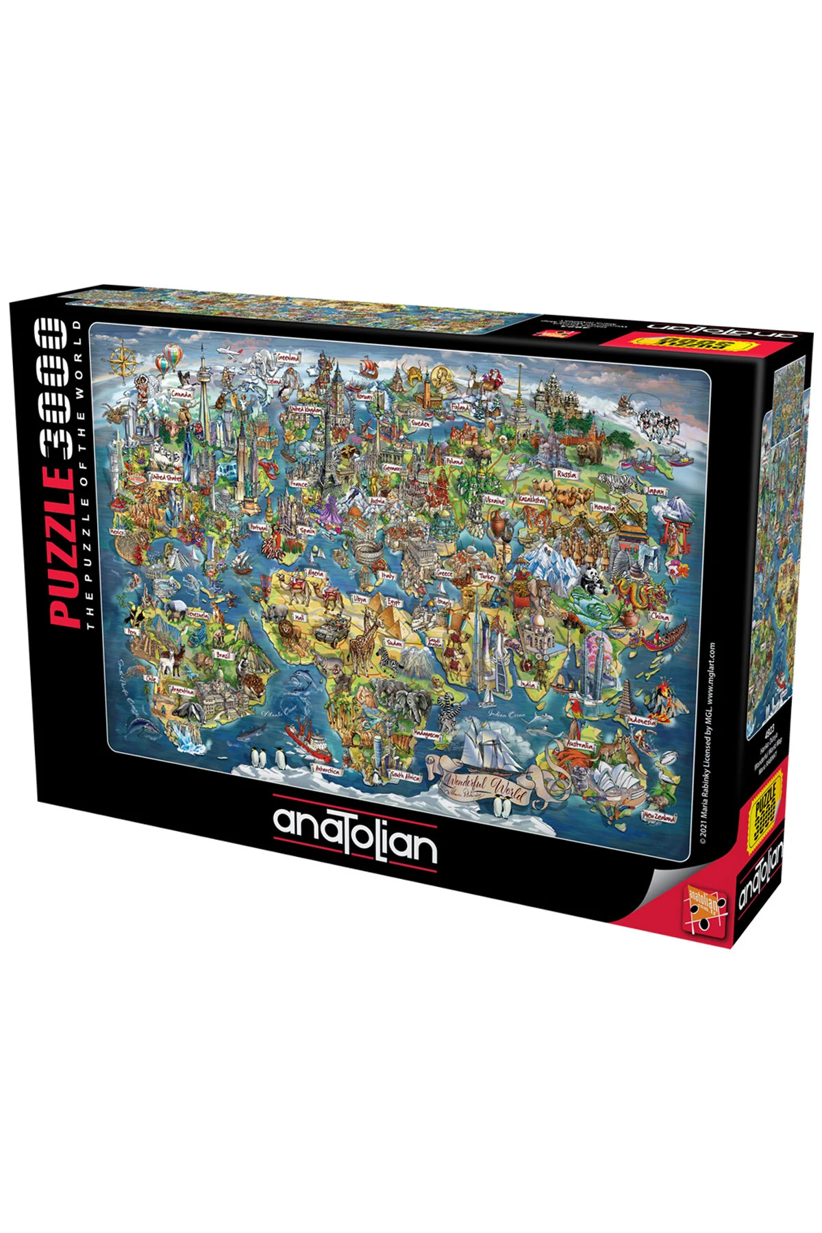 پازل اره منبت کاری مویی 3000 تکه دنیای شگفت انگیز 4923 از ترکیه Anatolian Puzzle
