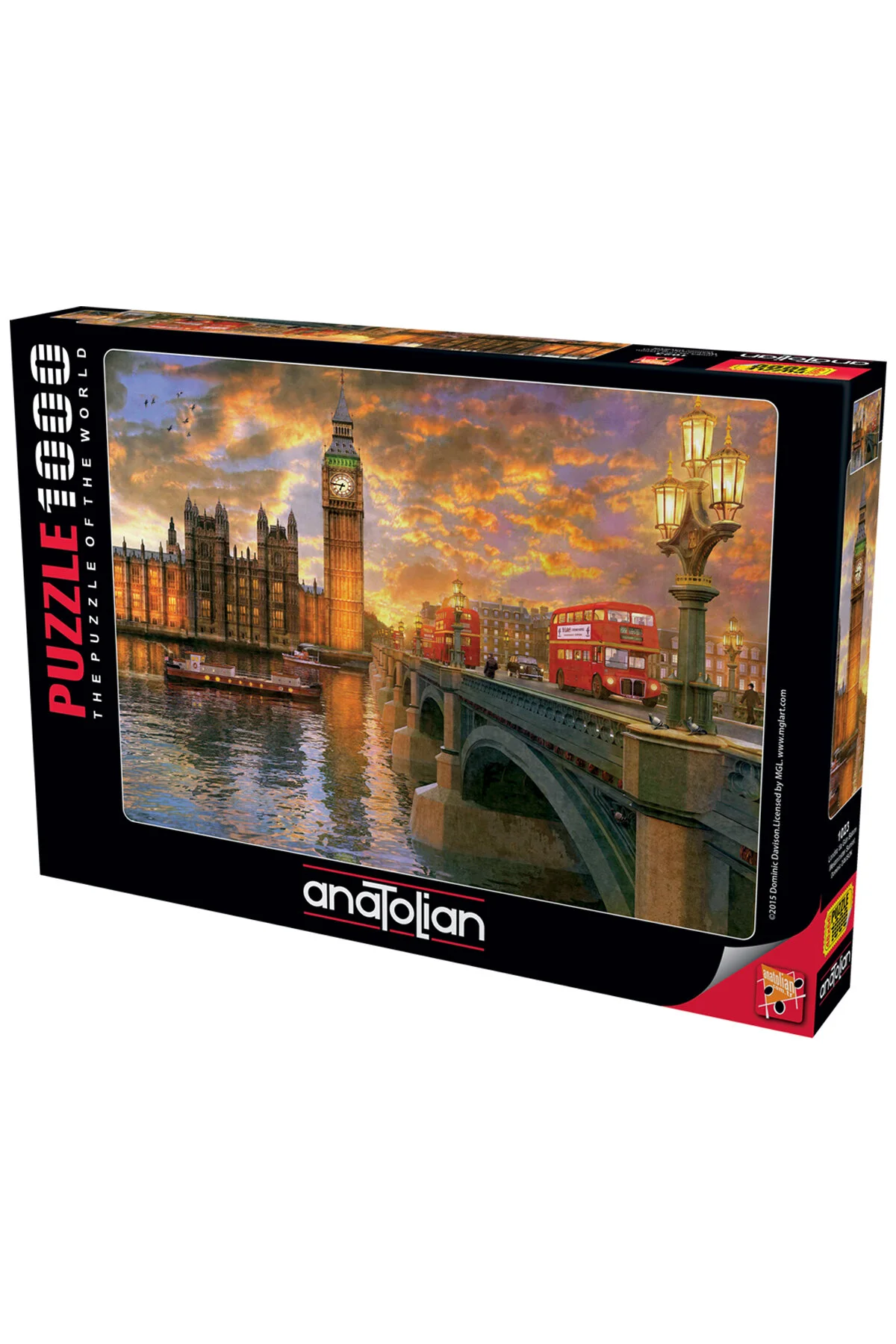 پازل 1000 تکه اره منبت کاری مویی غروب آفتاب در لندن 1023 Anatolian Puzzle