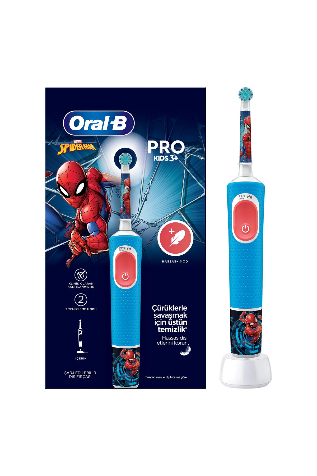 Oral-B مسواک برقی ویتالیتی پرو مجموعه ویژه اسپایدرمن برای کودکان